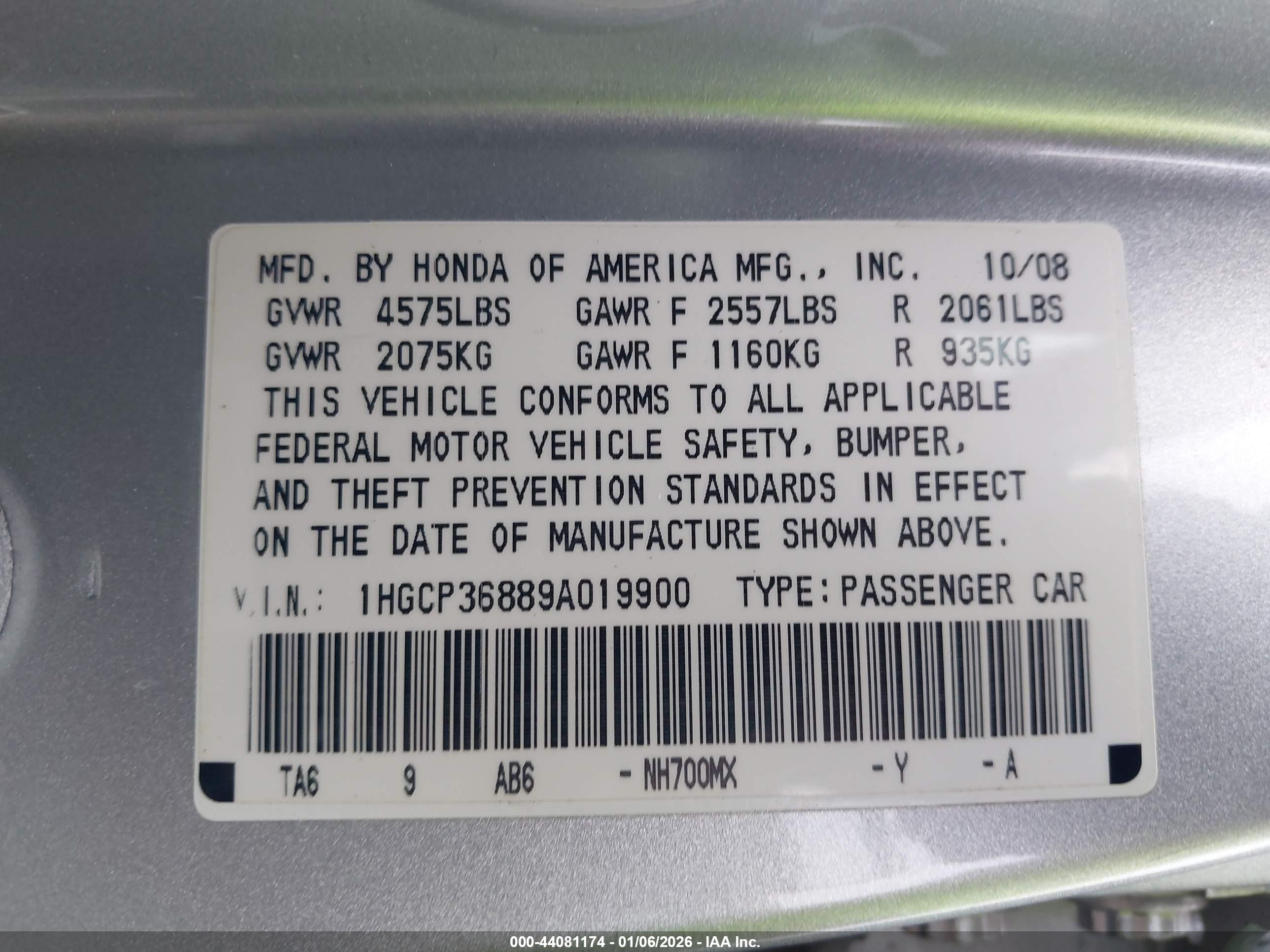 HONDA ACCORD image 9
