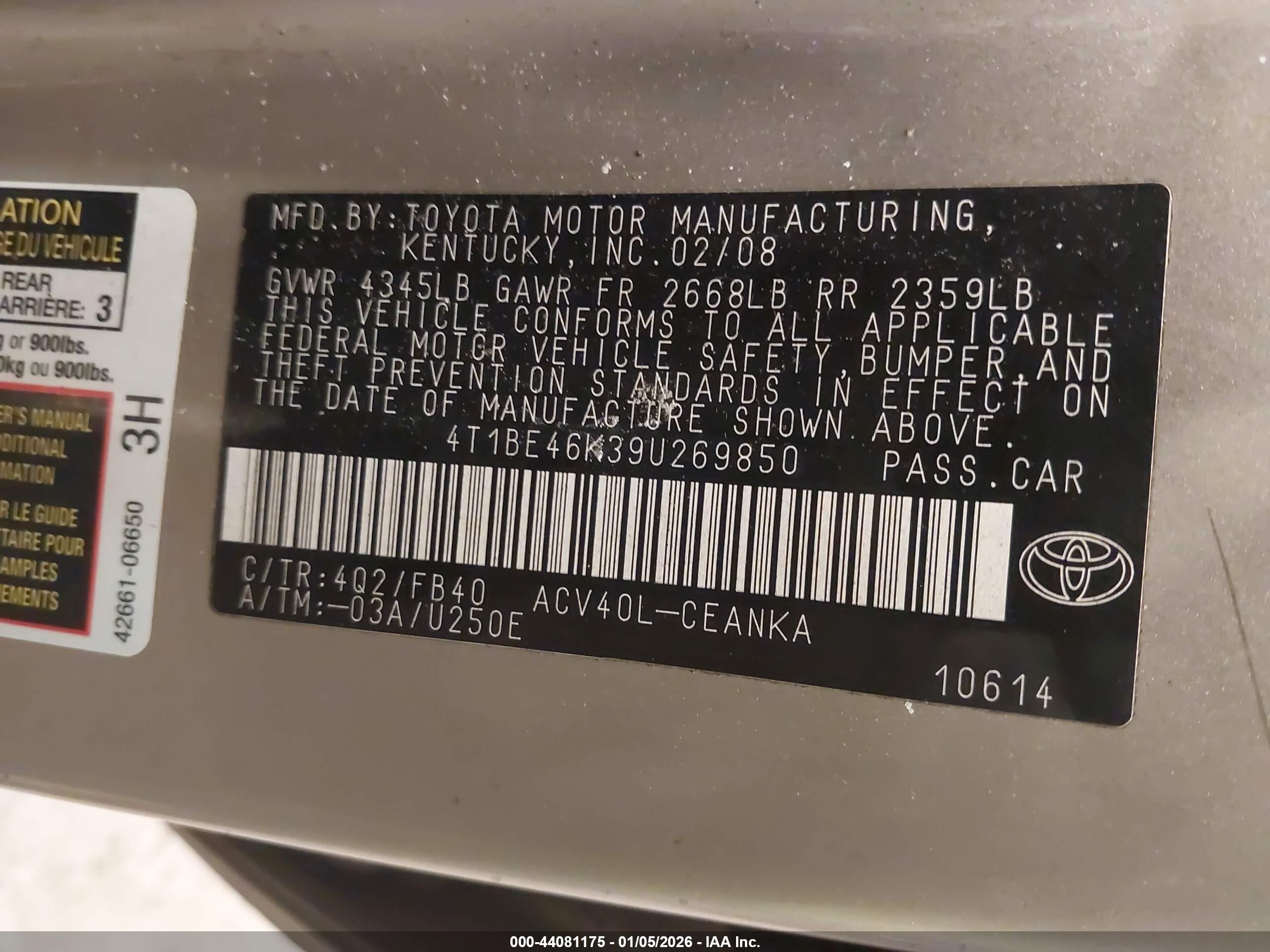 TOYOTA CAMRY image 9