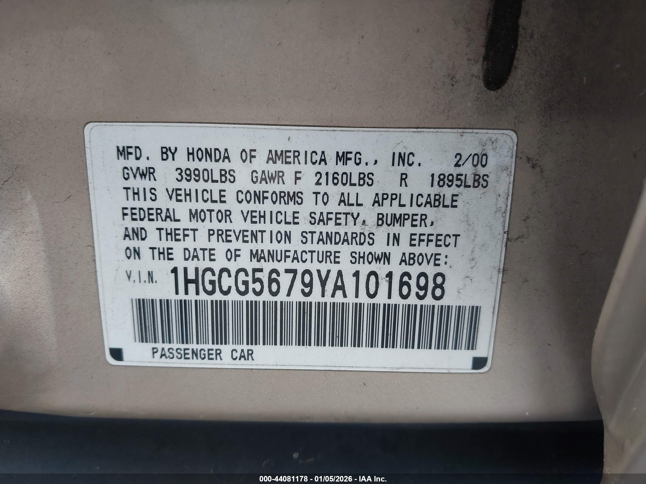 HONDA ACCORD image 9