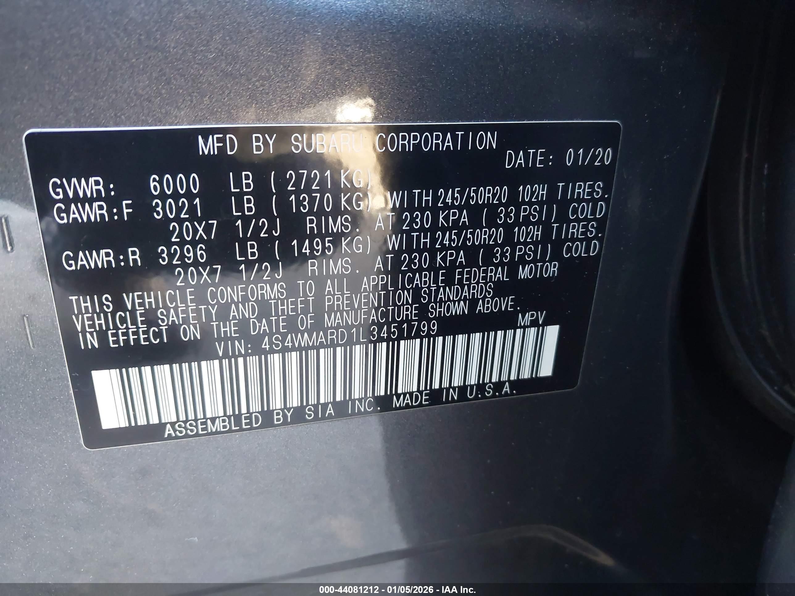 SUBARU ASCENT image 9