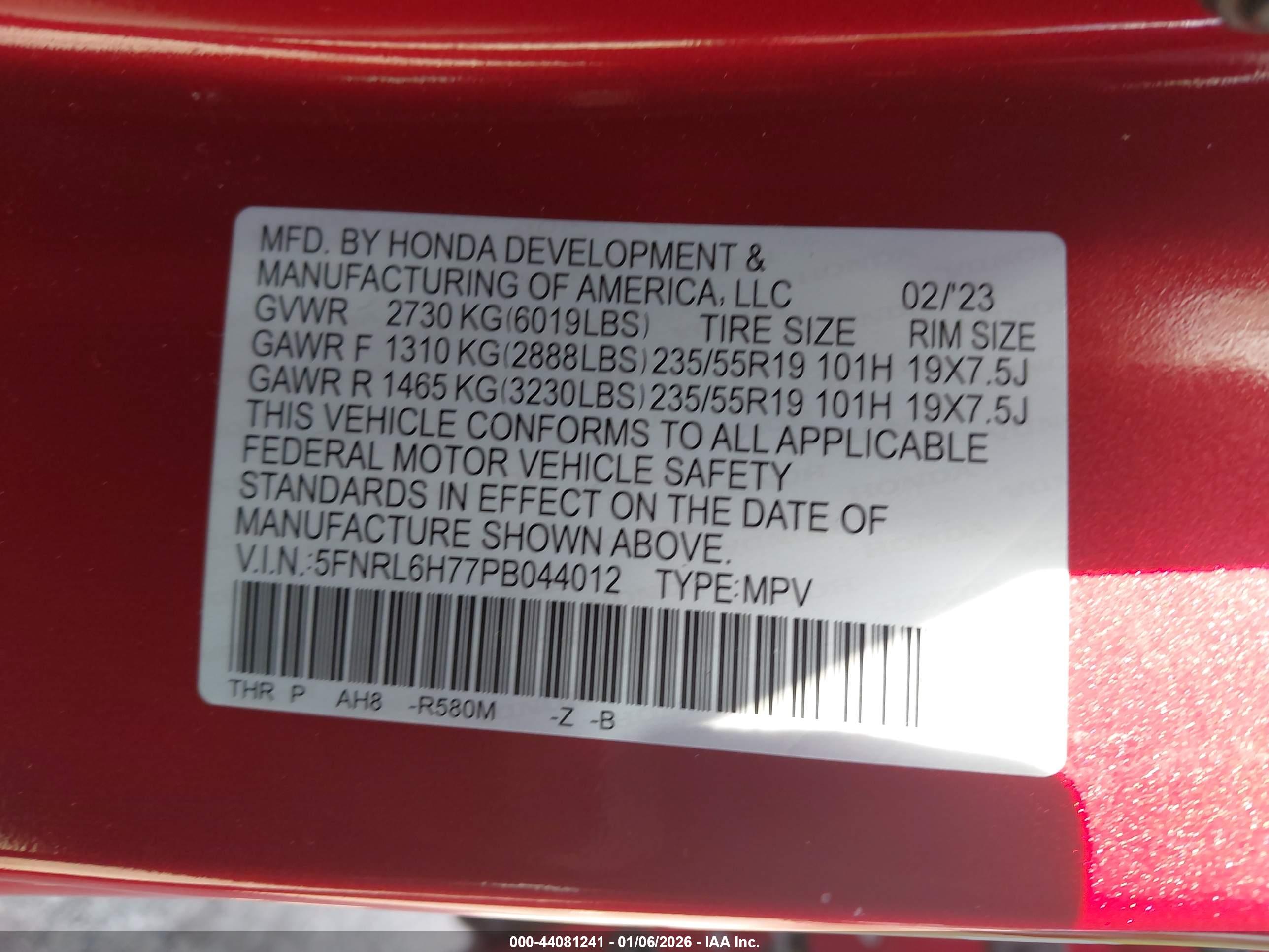 HONDA ODYSSEY image 9