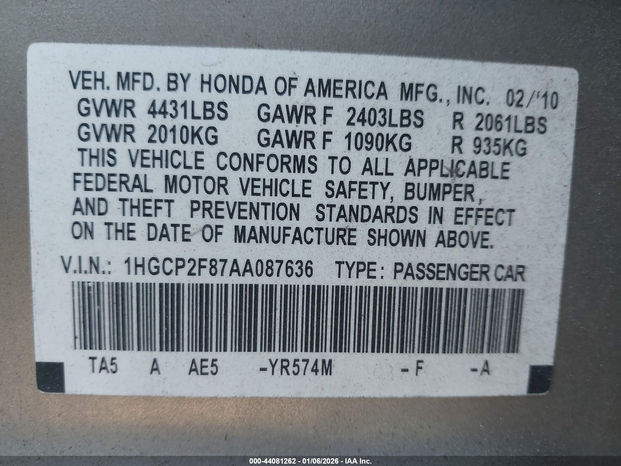 HONDA ACCORD image 9