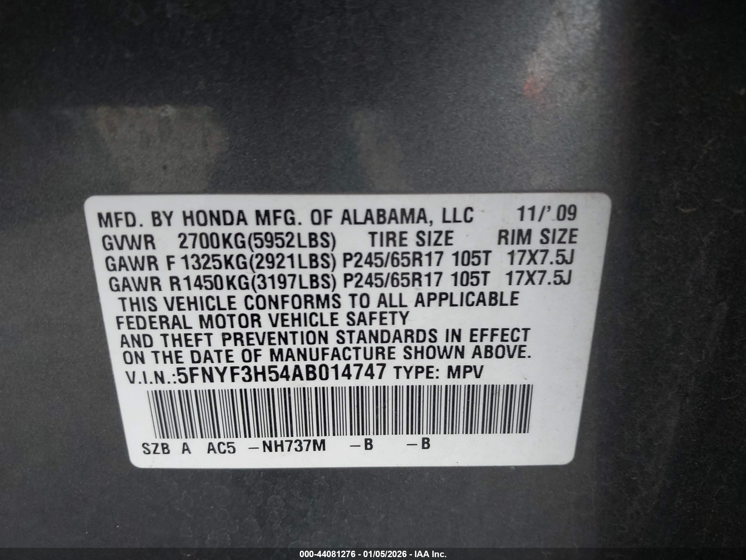 HONDA PILOT image 9