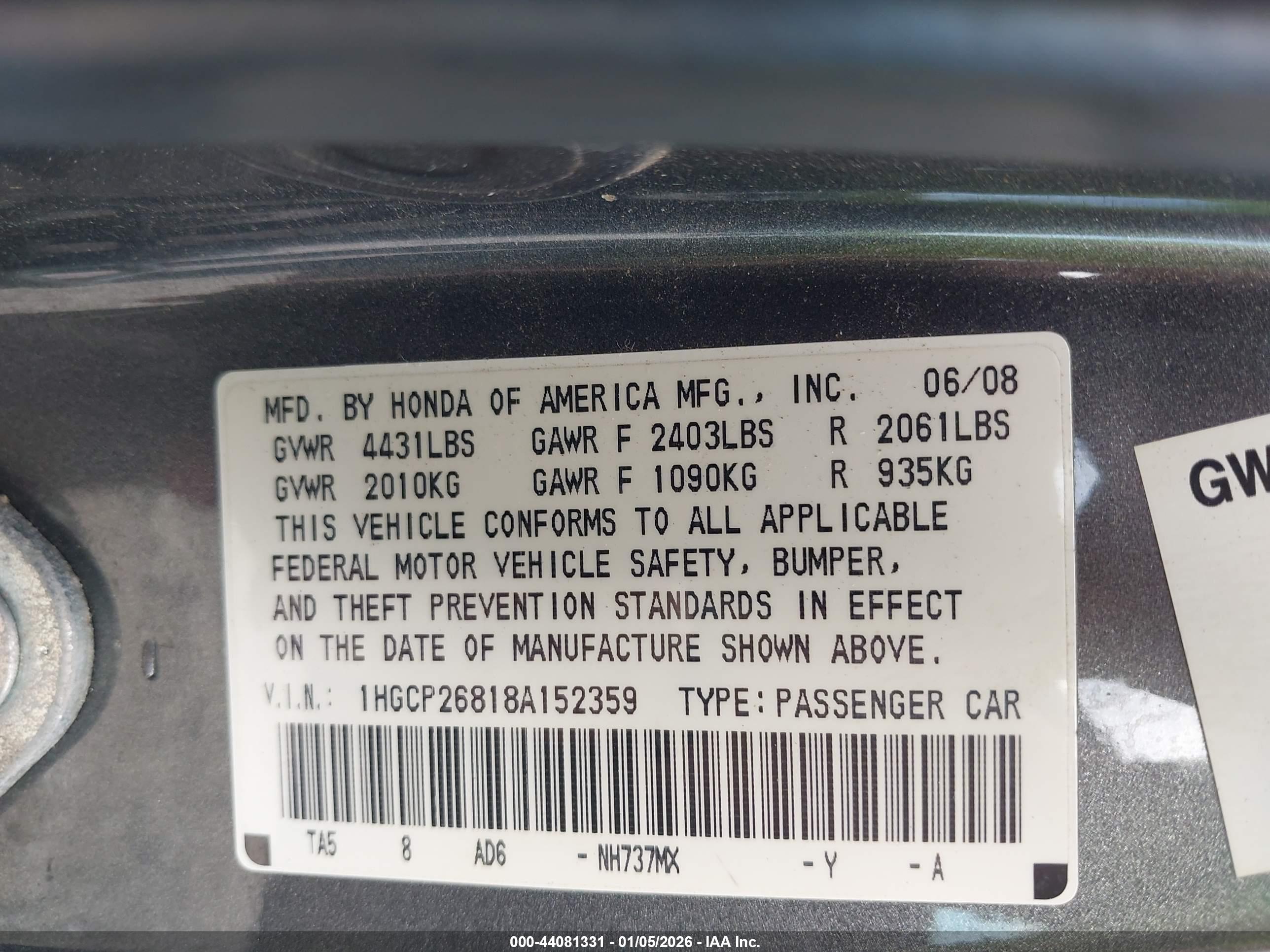 HONDA ACCORD image 9