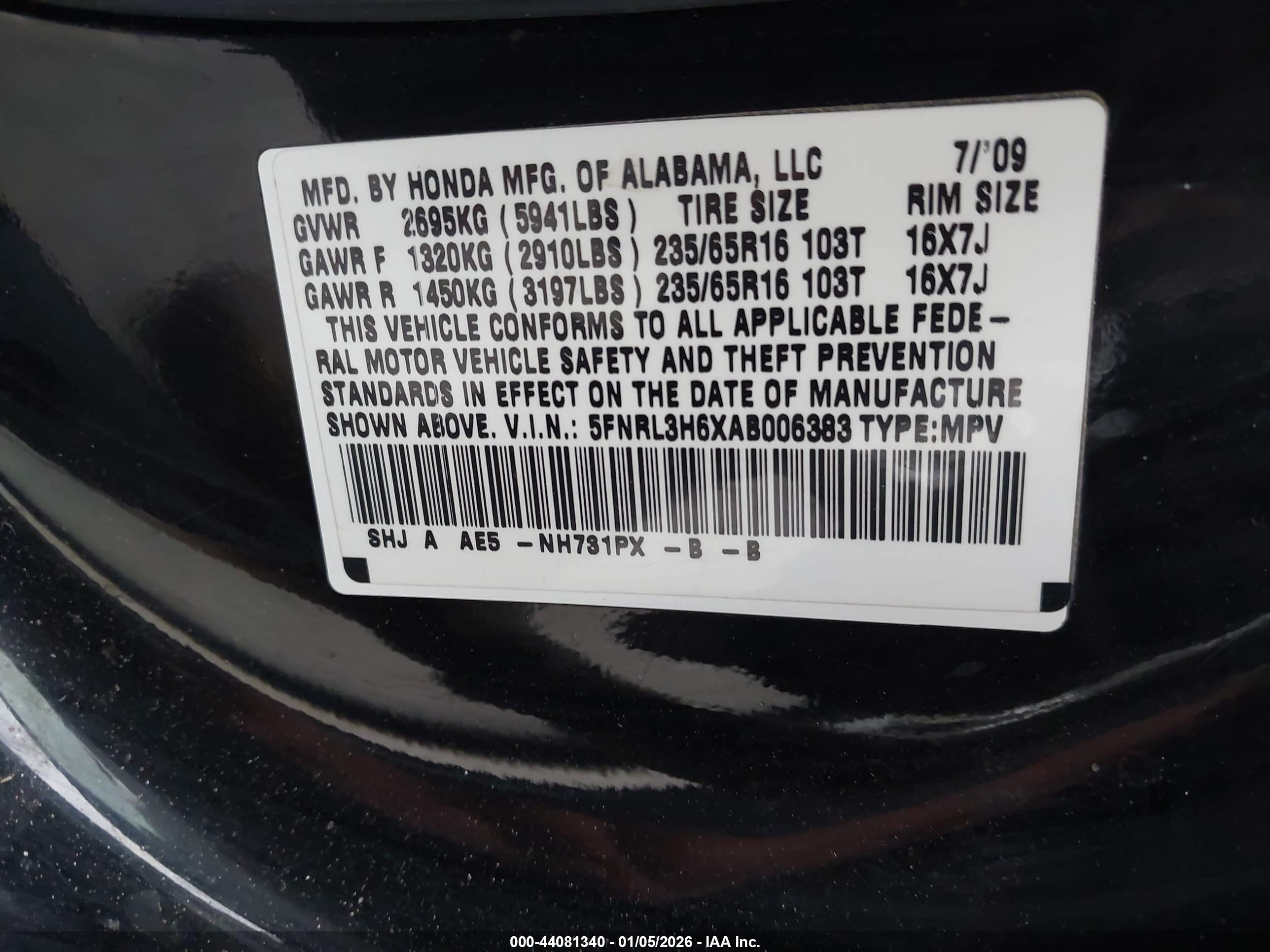 HONDA ODYSSEY image 9