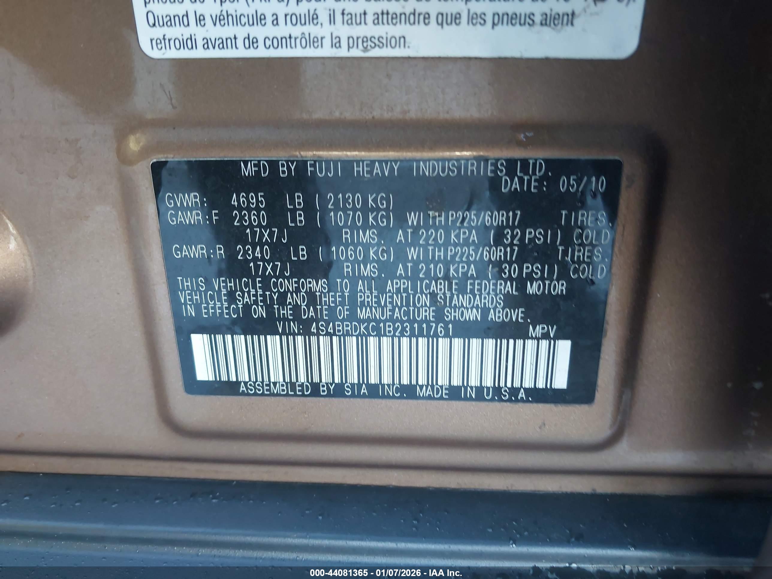 SUBARU OUTBACK image 9