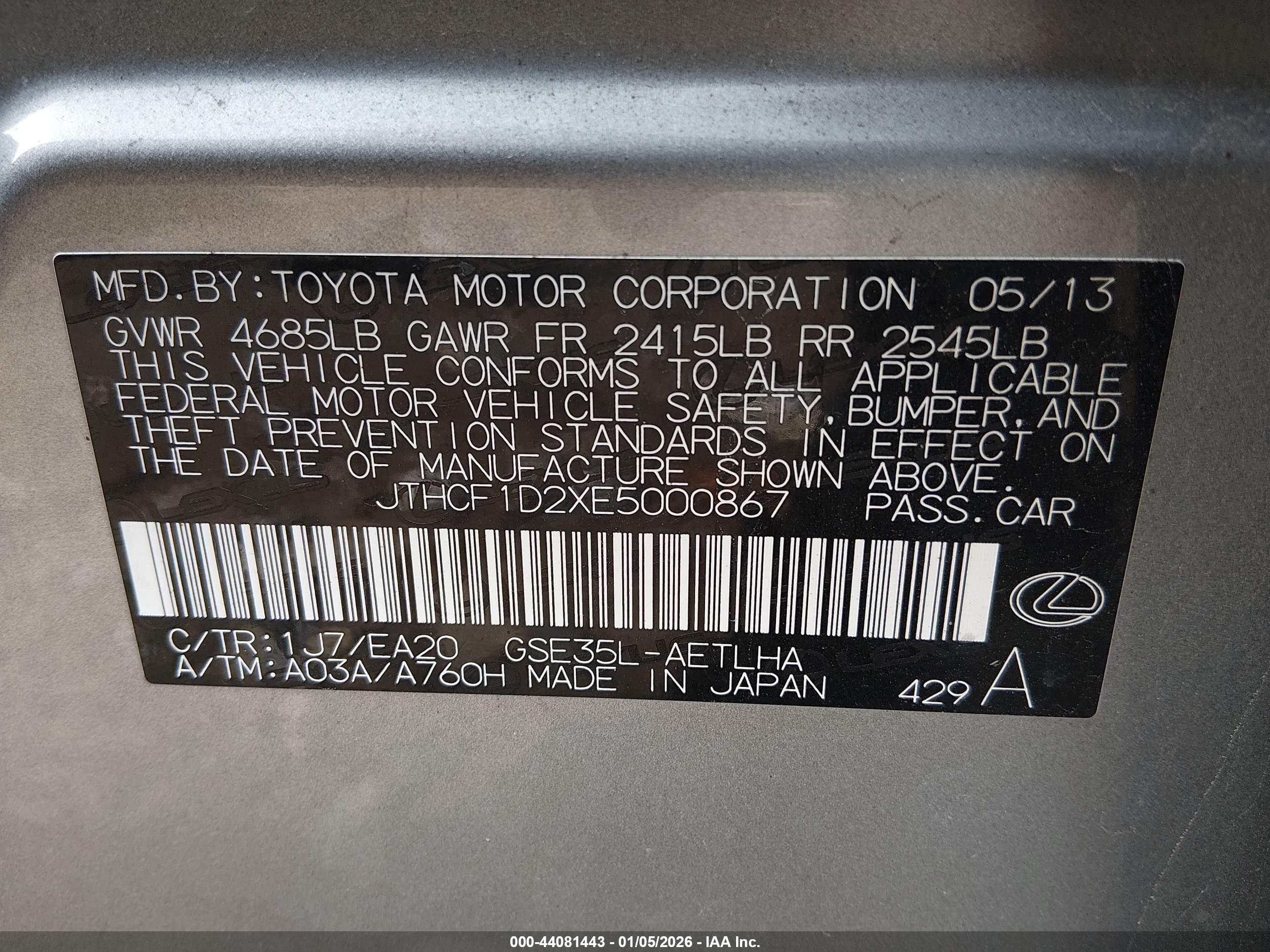 LEXUS IS image 9