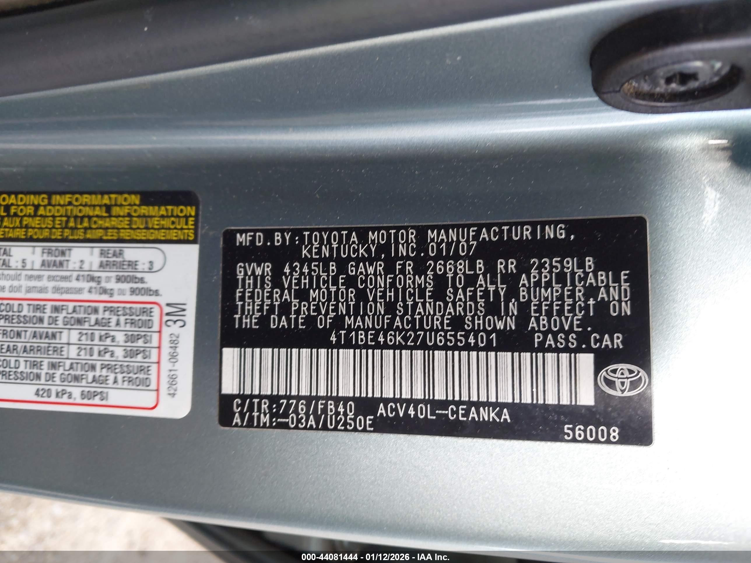 TOYOTA CAMRY image 9