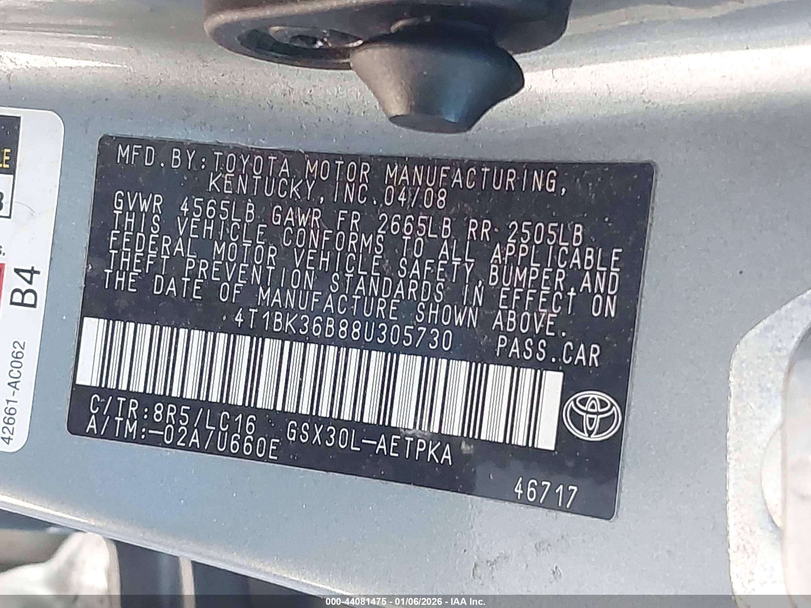 TOYOTA AVALON image 9