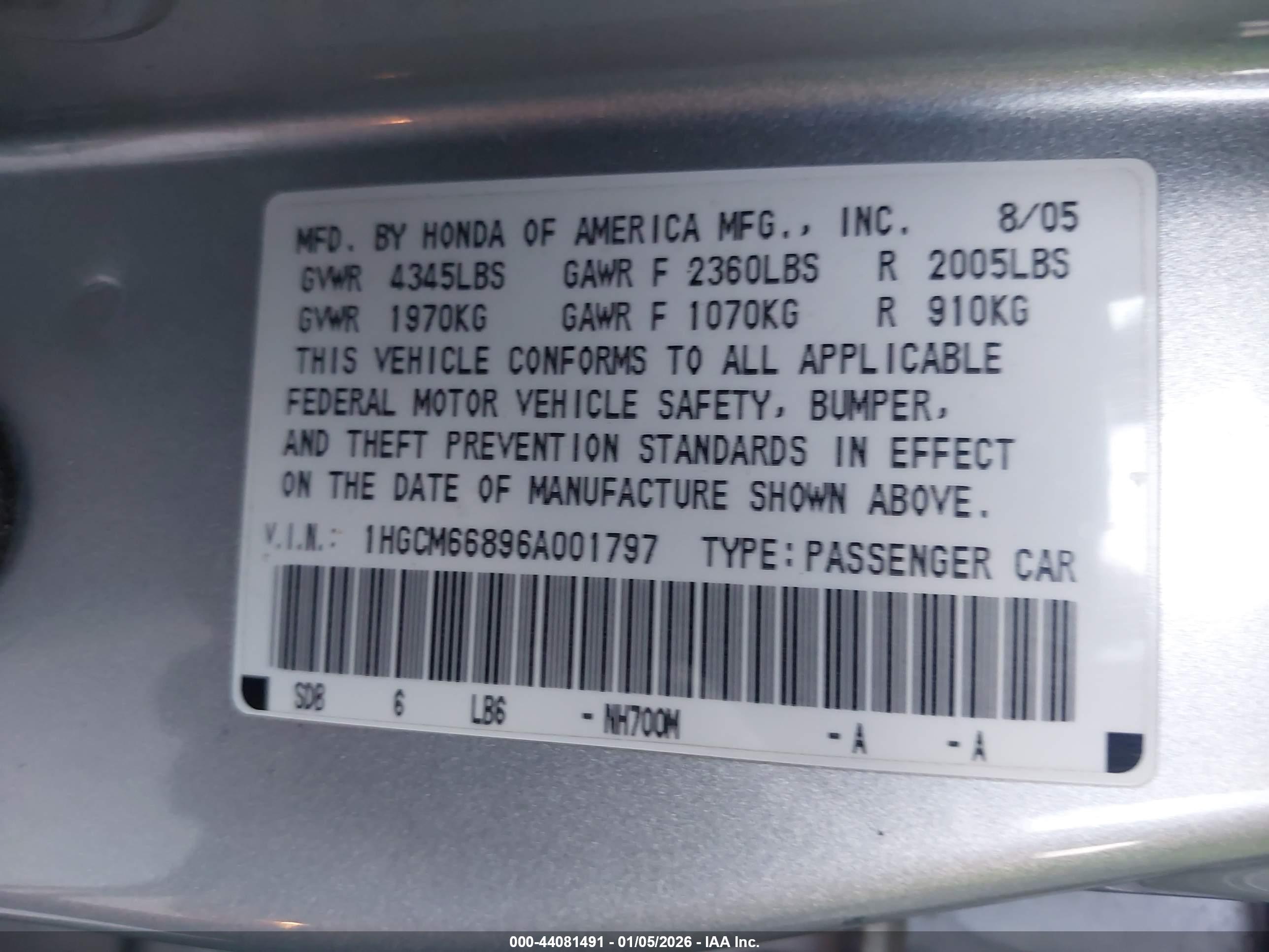 HONDA ACCORD image 9