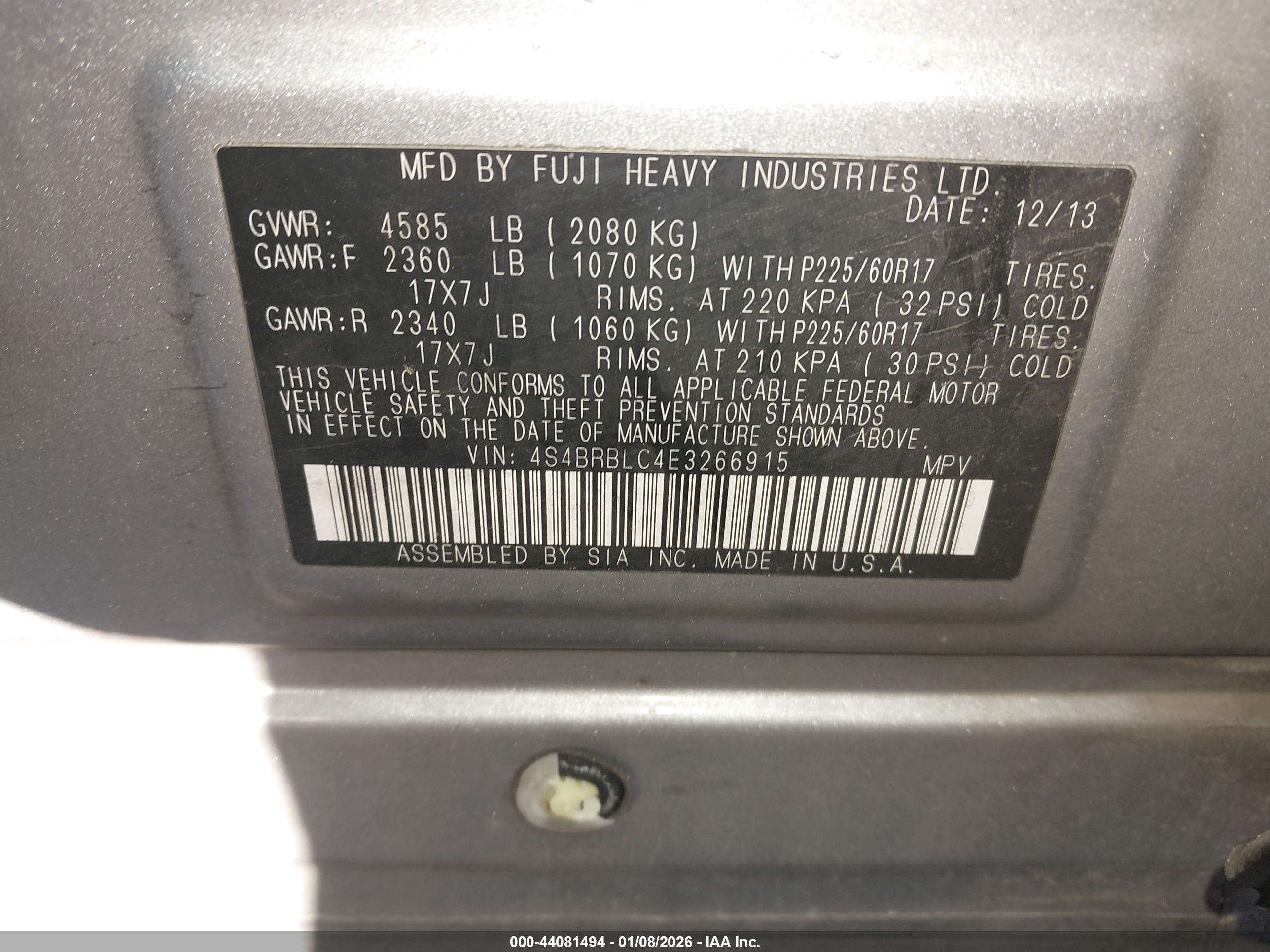 SUBARU OUTBACK image 9