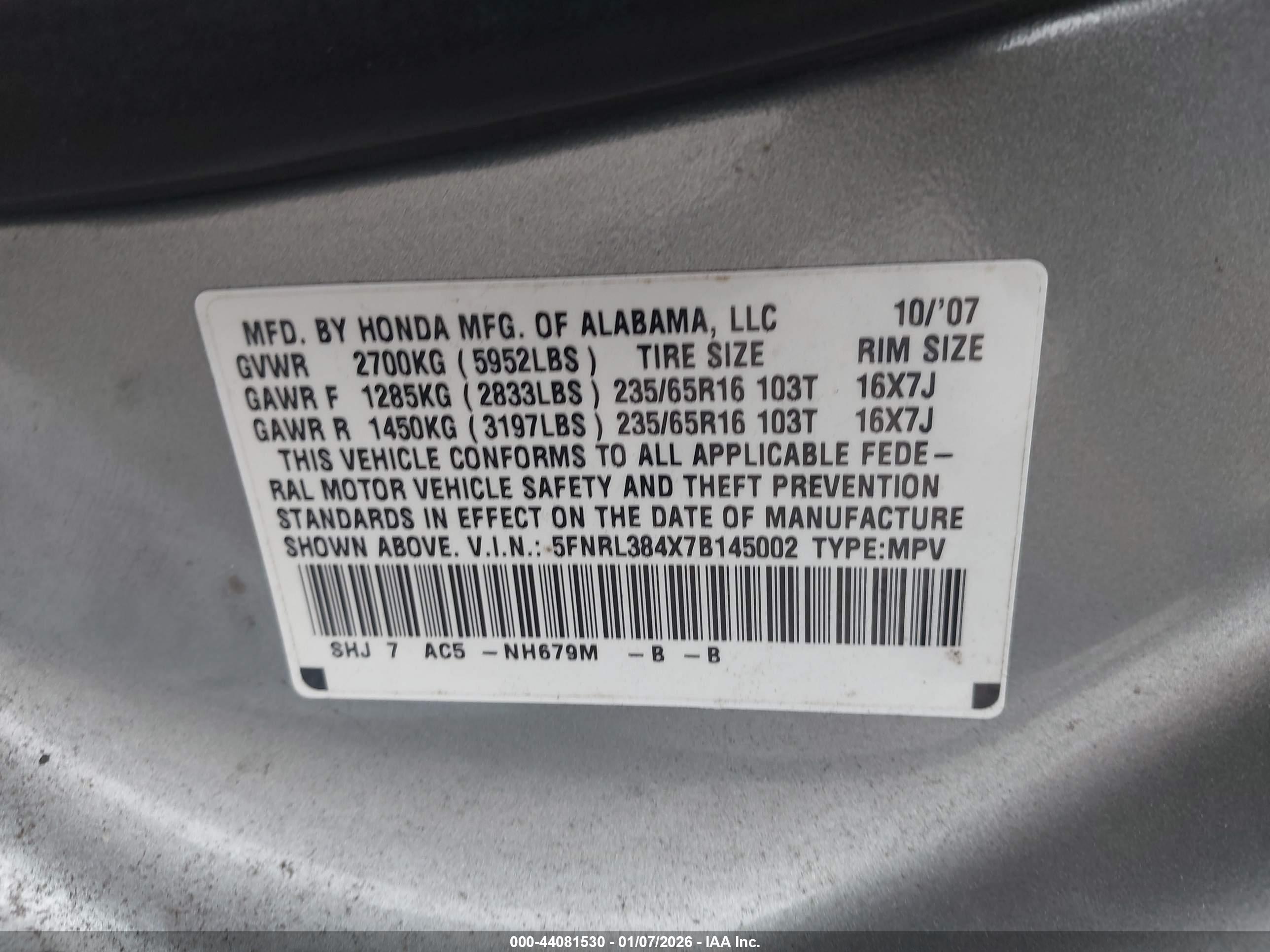 HONDA ODYSSEY image 9