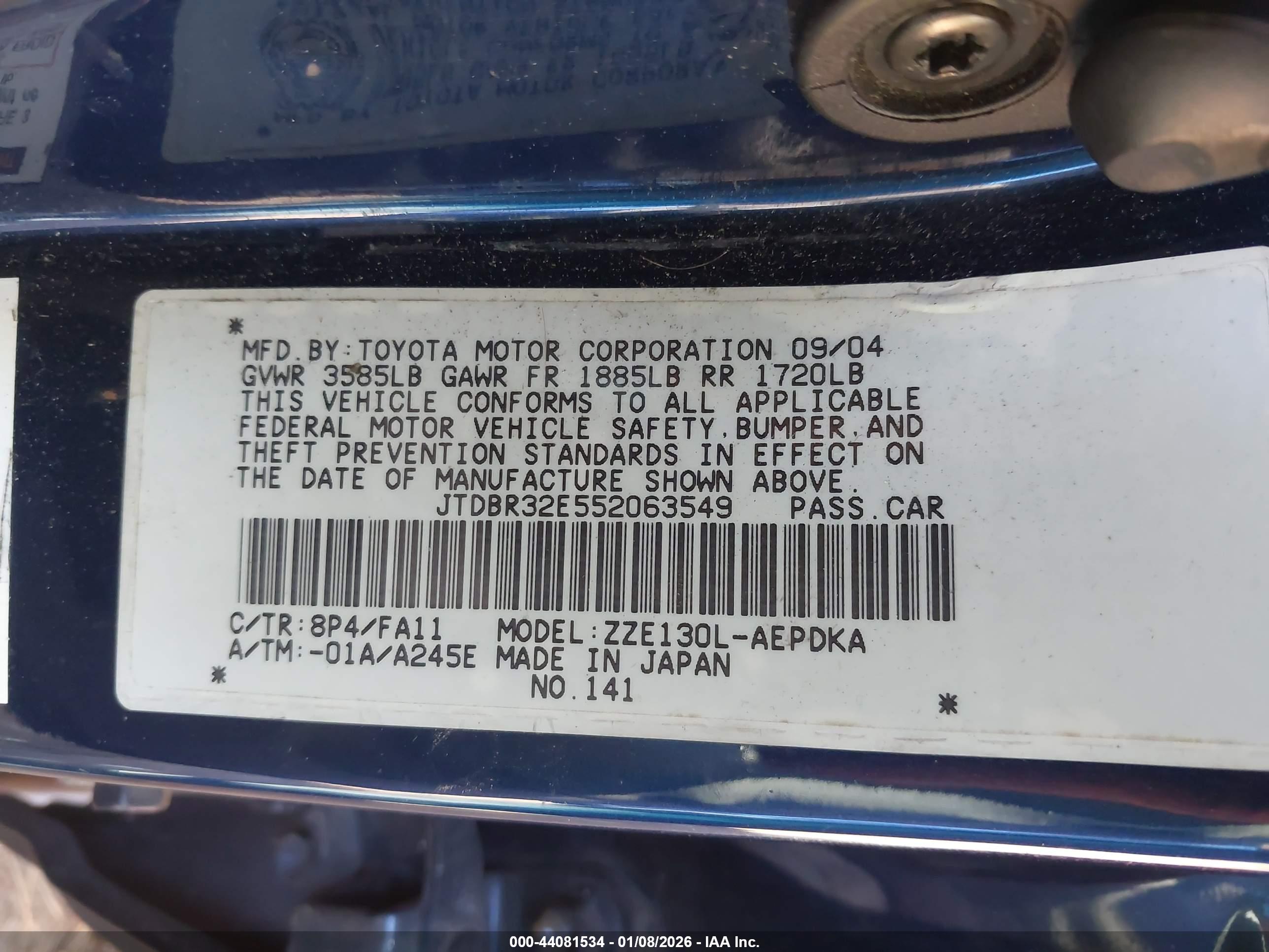 TOYOTA COROLLA image 9