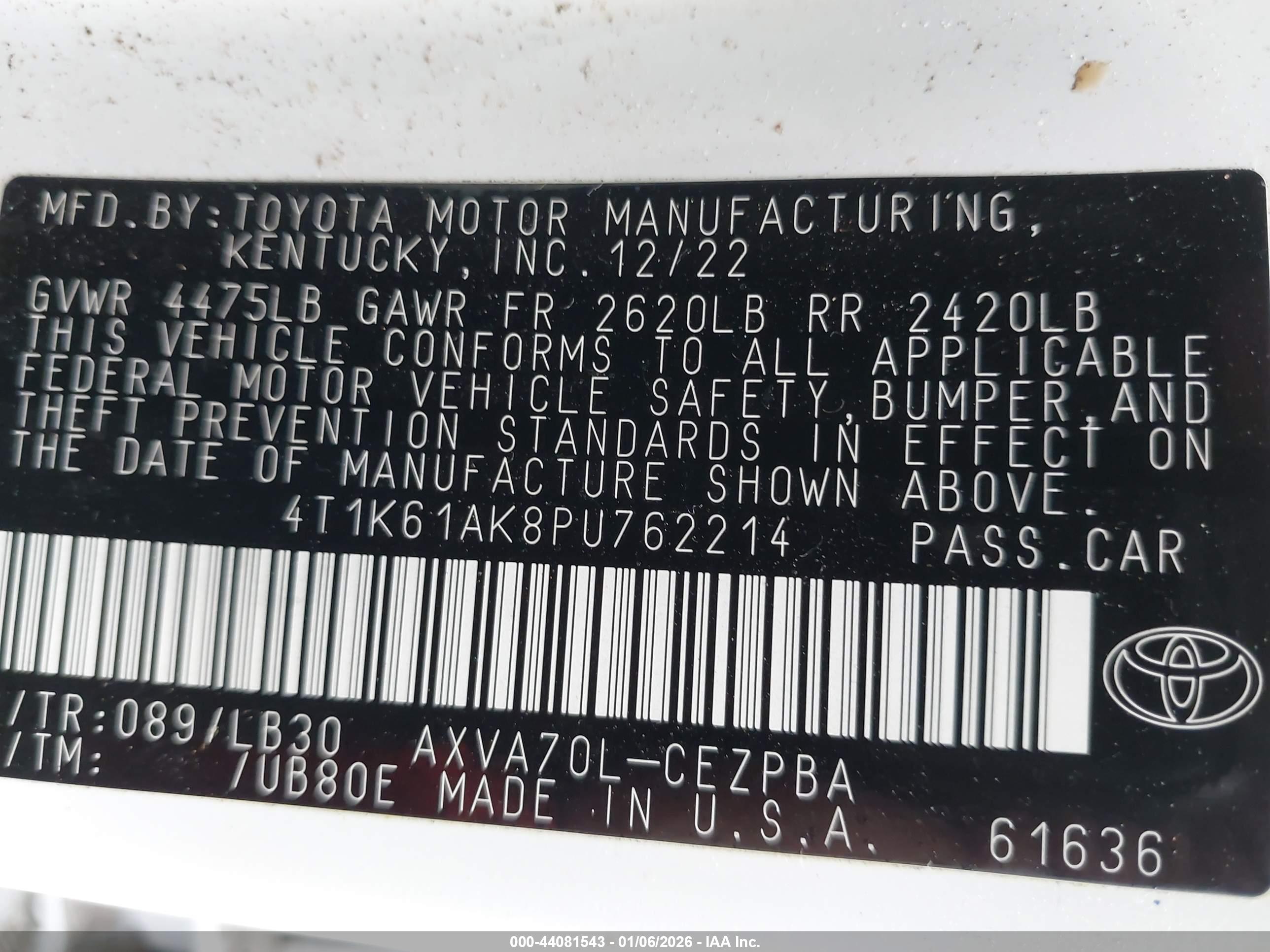 TOYOTA CAMRY image 9