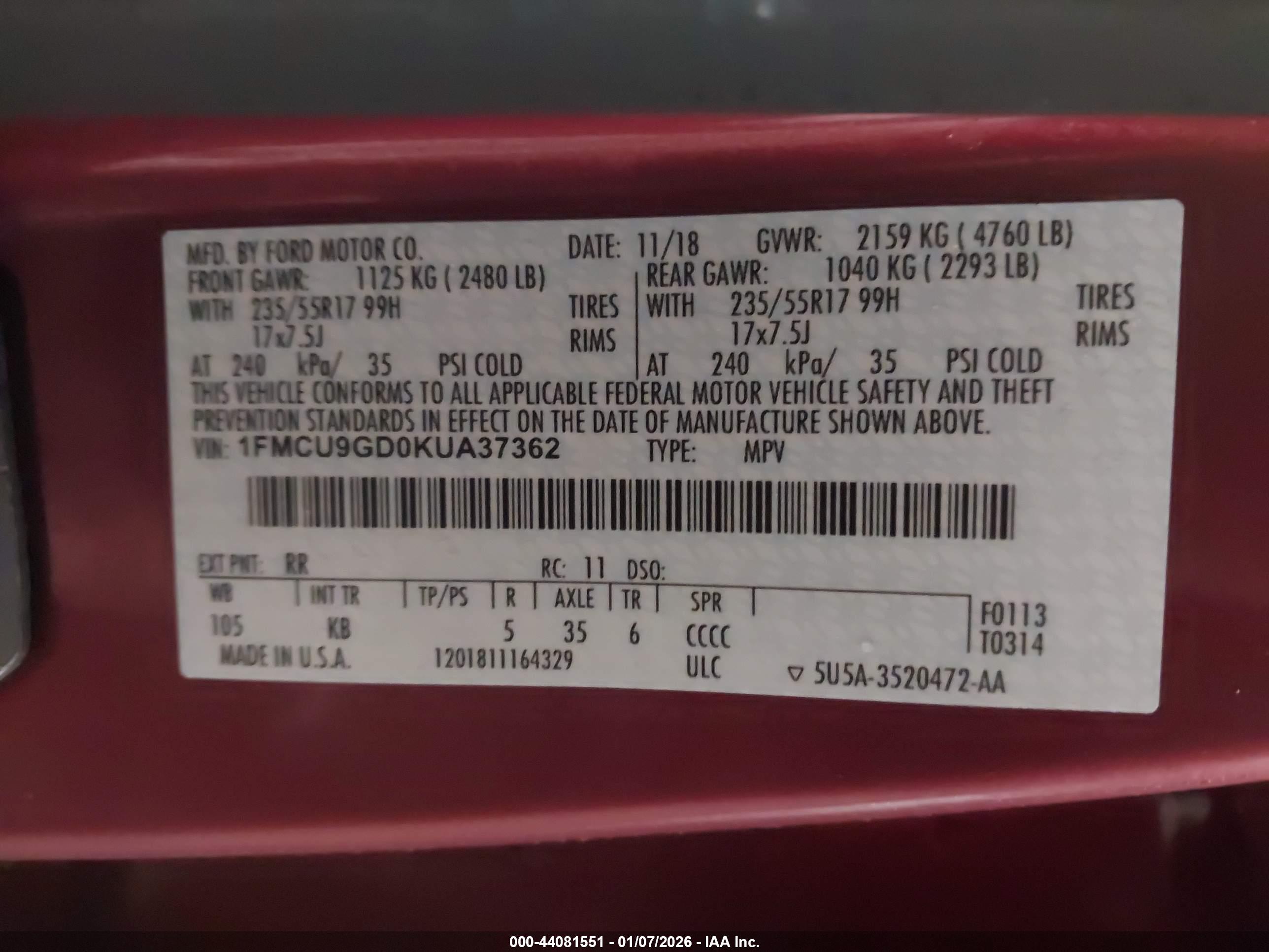 FORD ESCAPE image 9