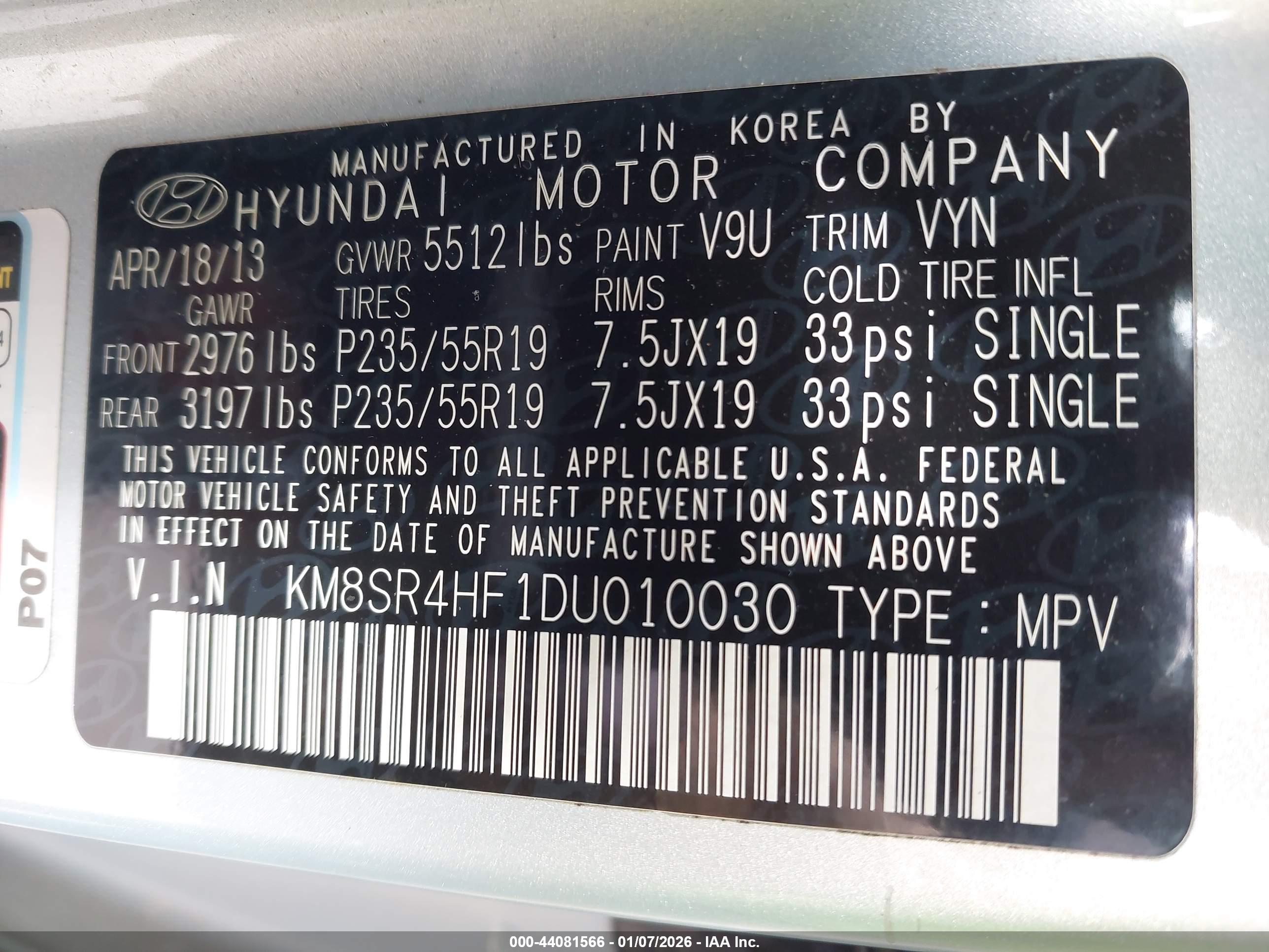 HYUNDAI SANTA image 9