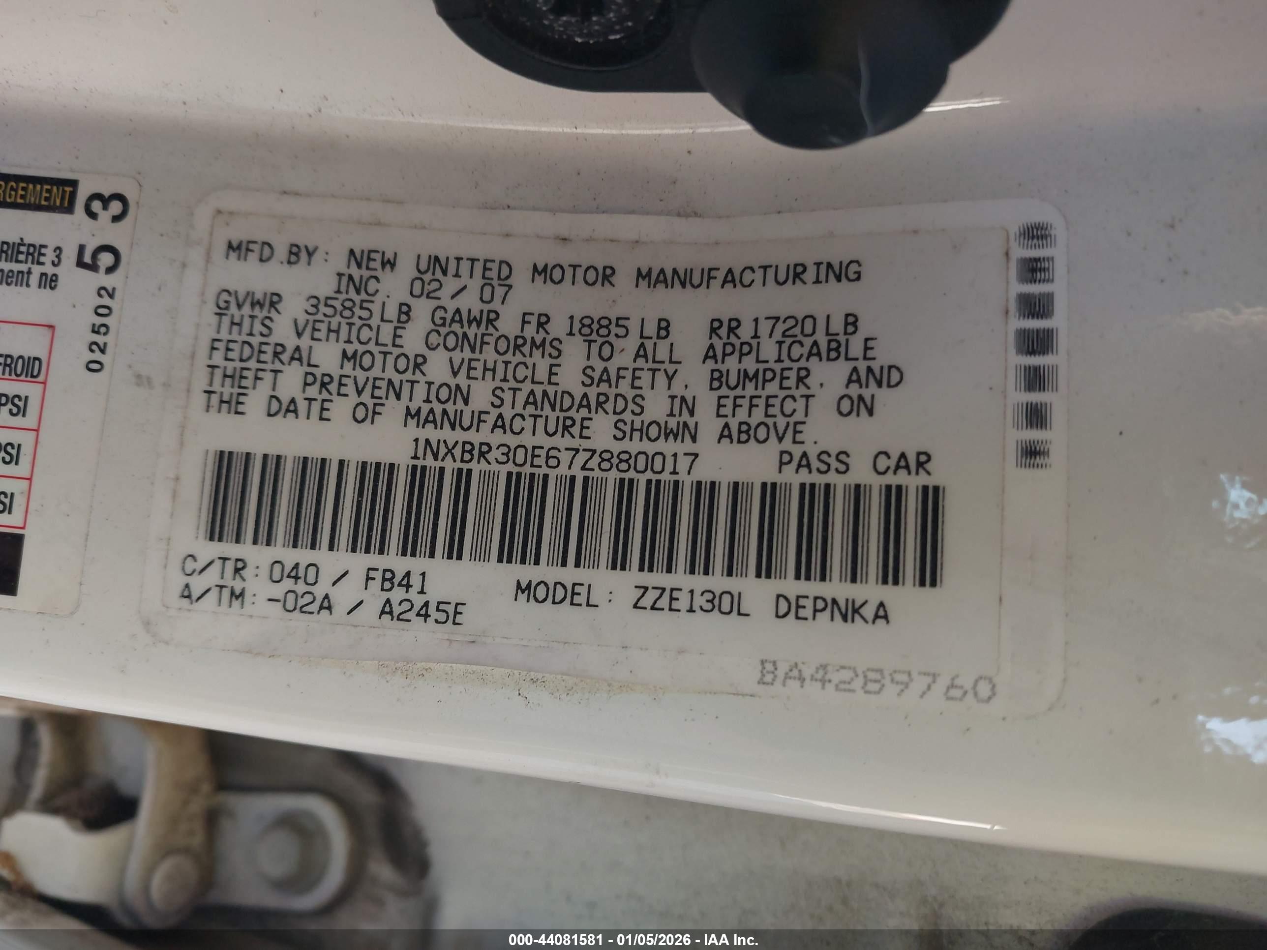 TOYOTA COROLLA image 9