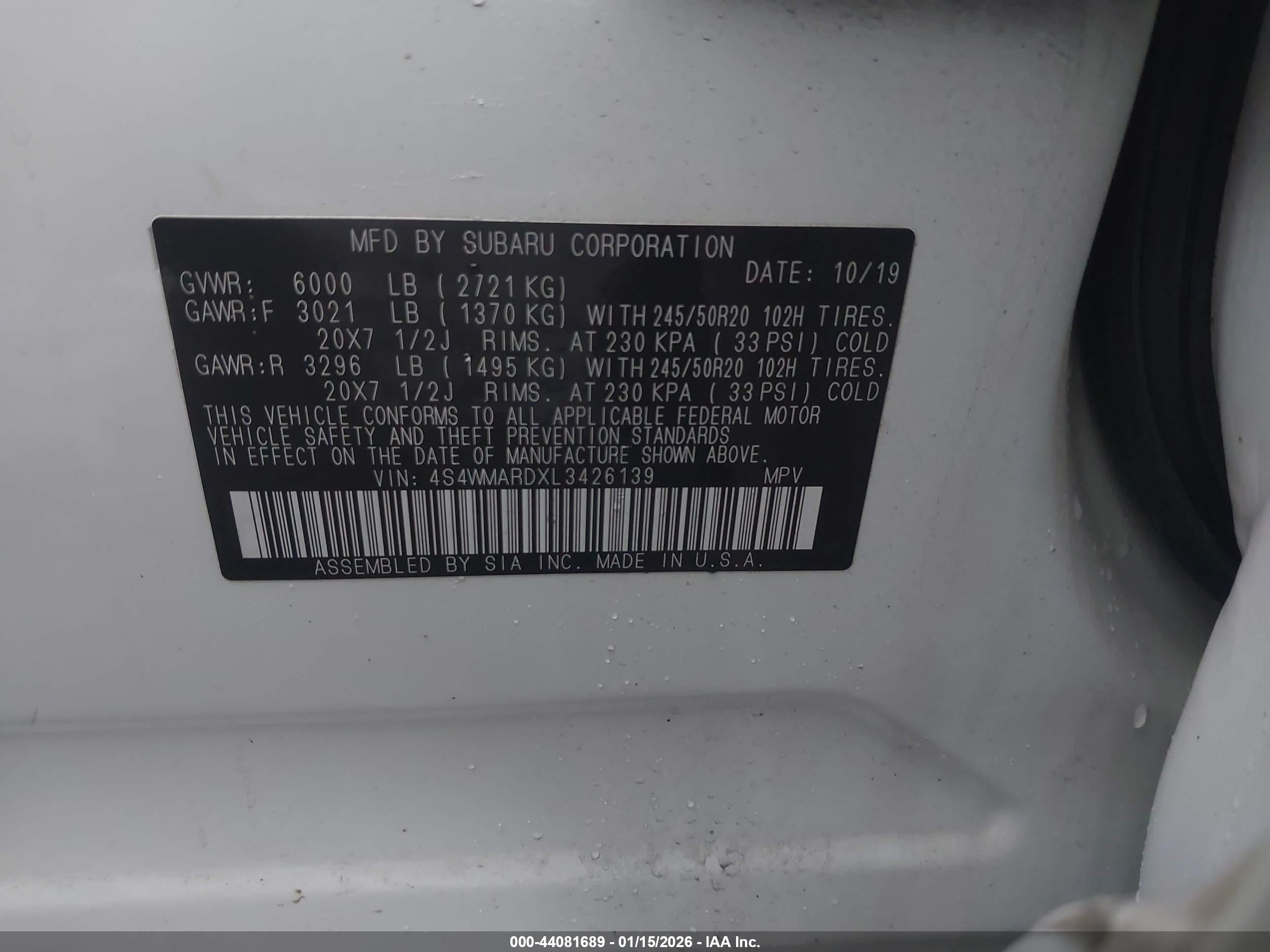 SUBARU ASCENT image 9
