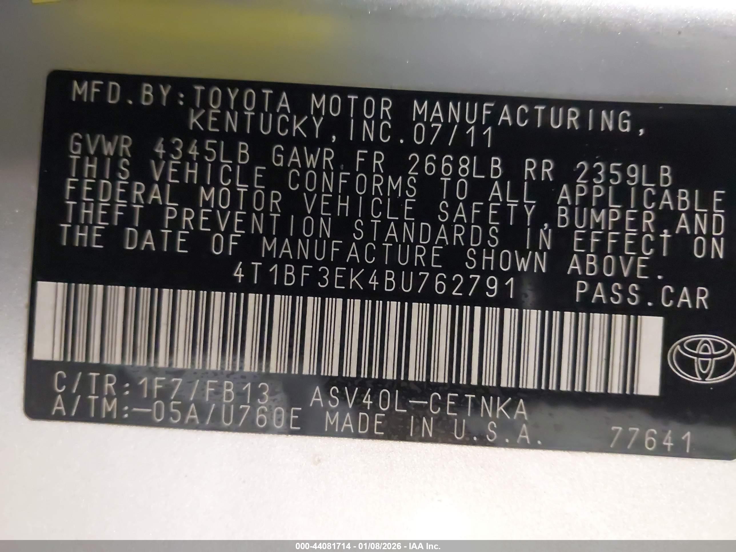 TOYOTA CAMRY image 9
