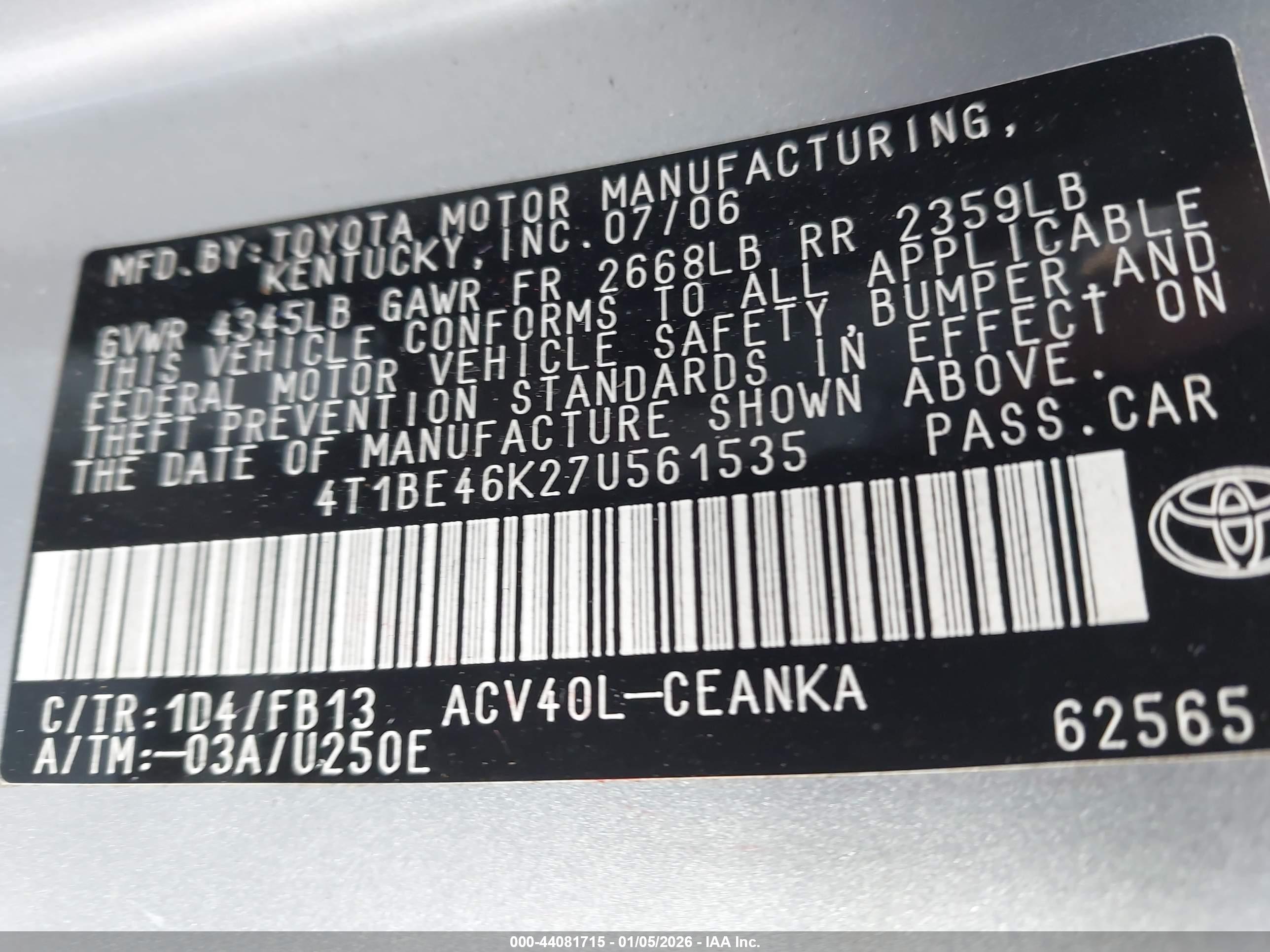 TOYOTA CAMRY image 9