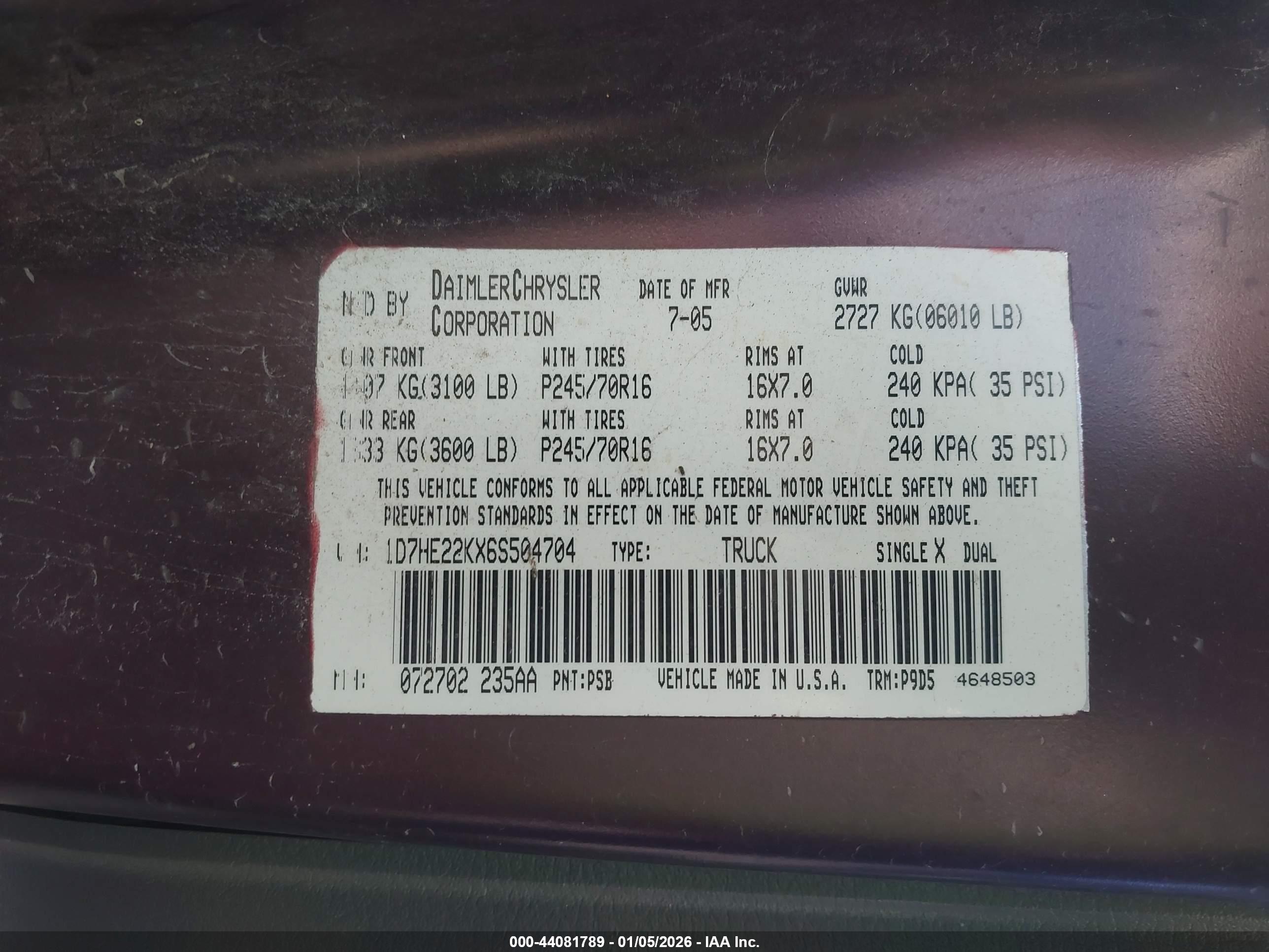 DODGE DAKOTA image 9