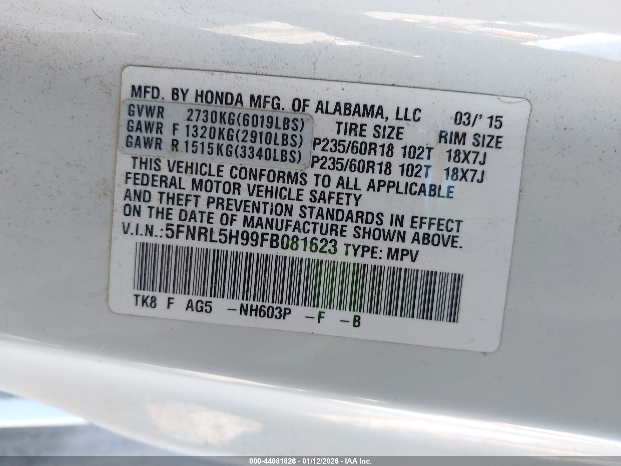 HONDA ODYSSEY image 9