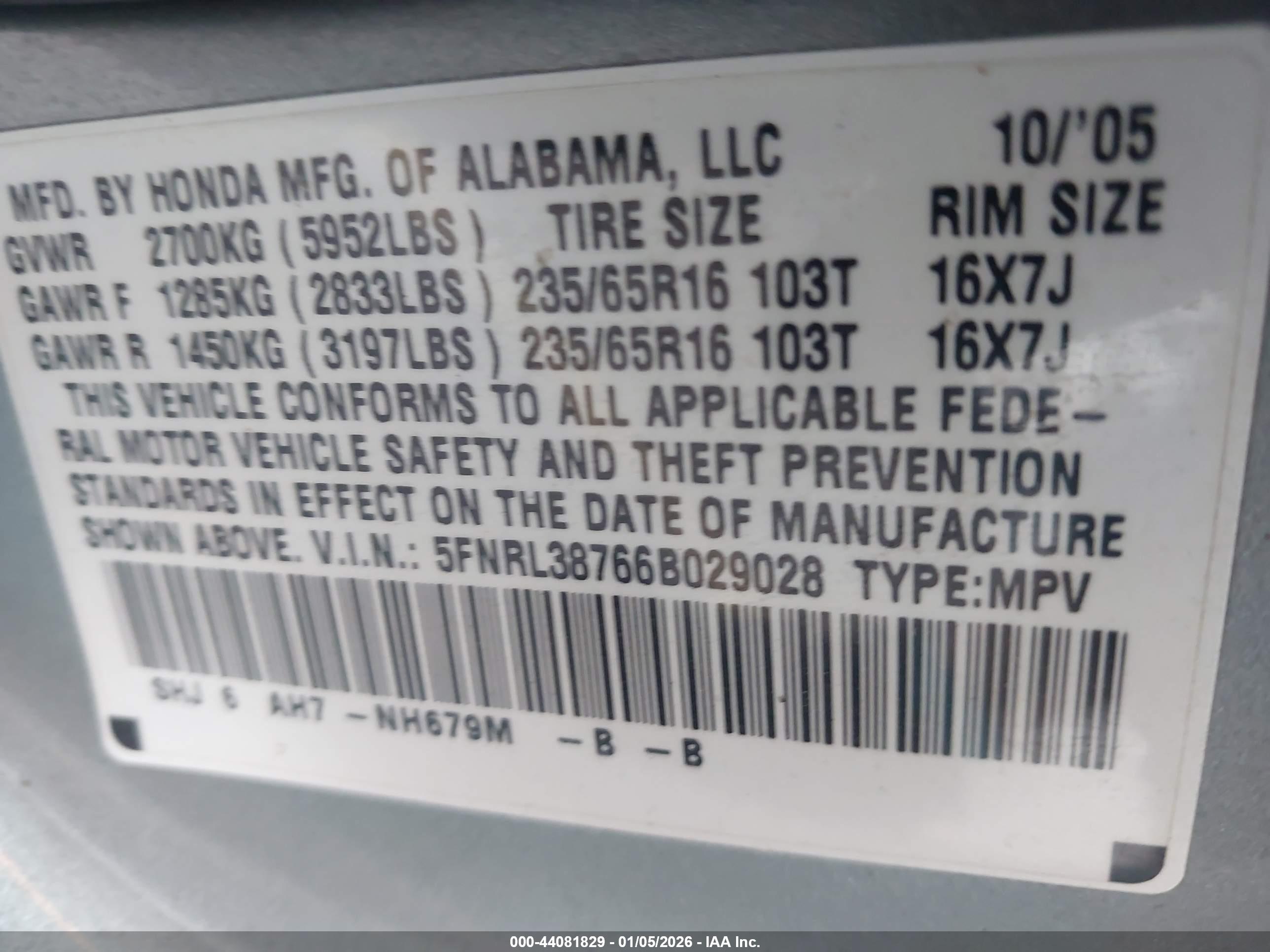 HONDA ODYSSEY image 9