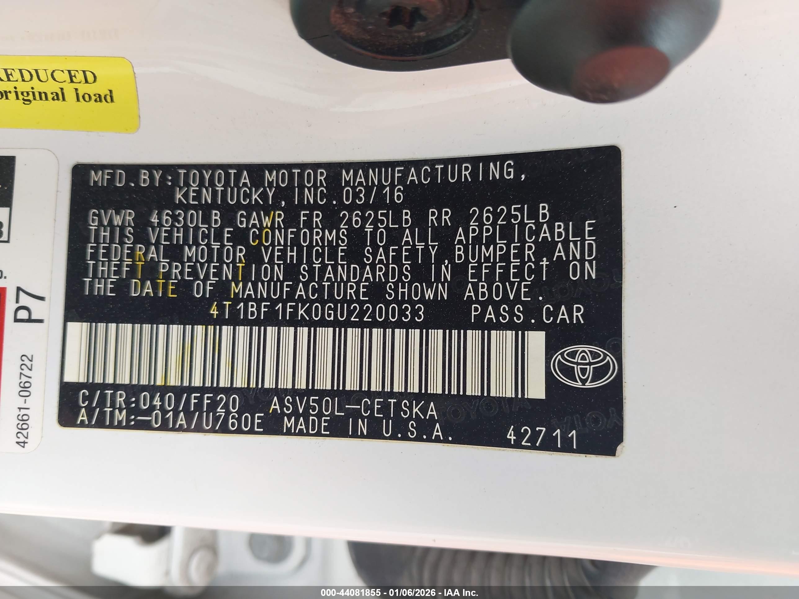 TOYOTA CAMRY image 9