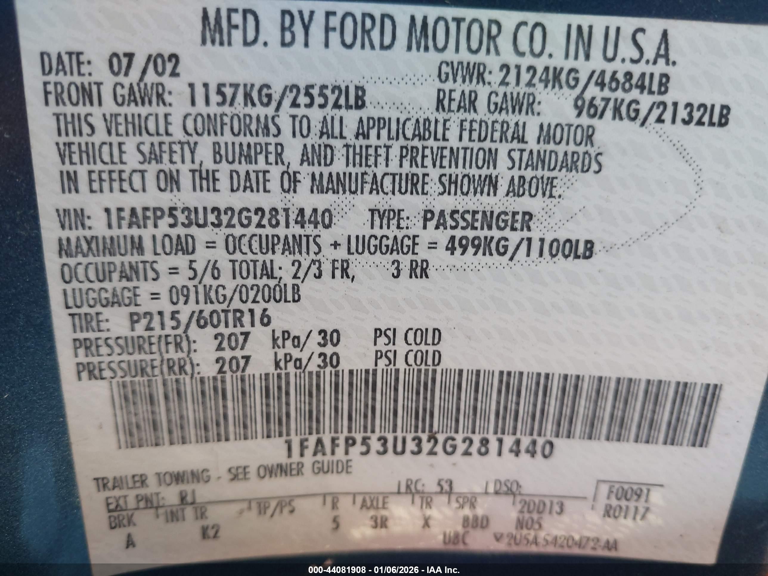 FORD TAURUS image 9