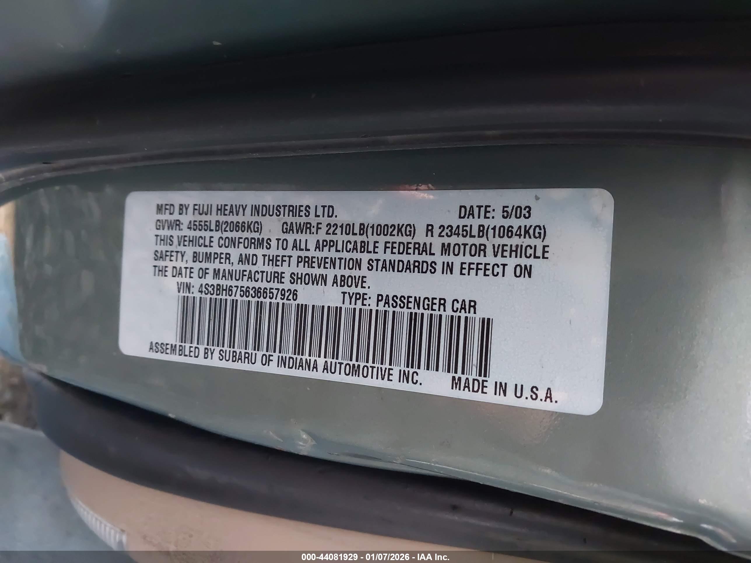 SUBARU OUTBACK image 9