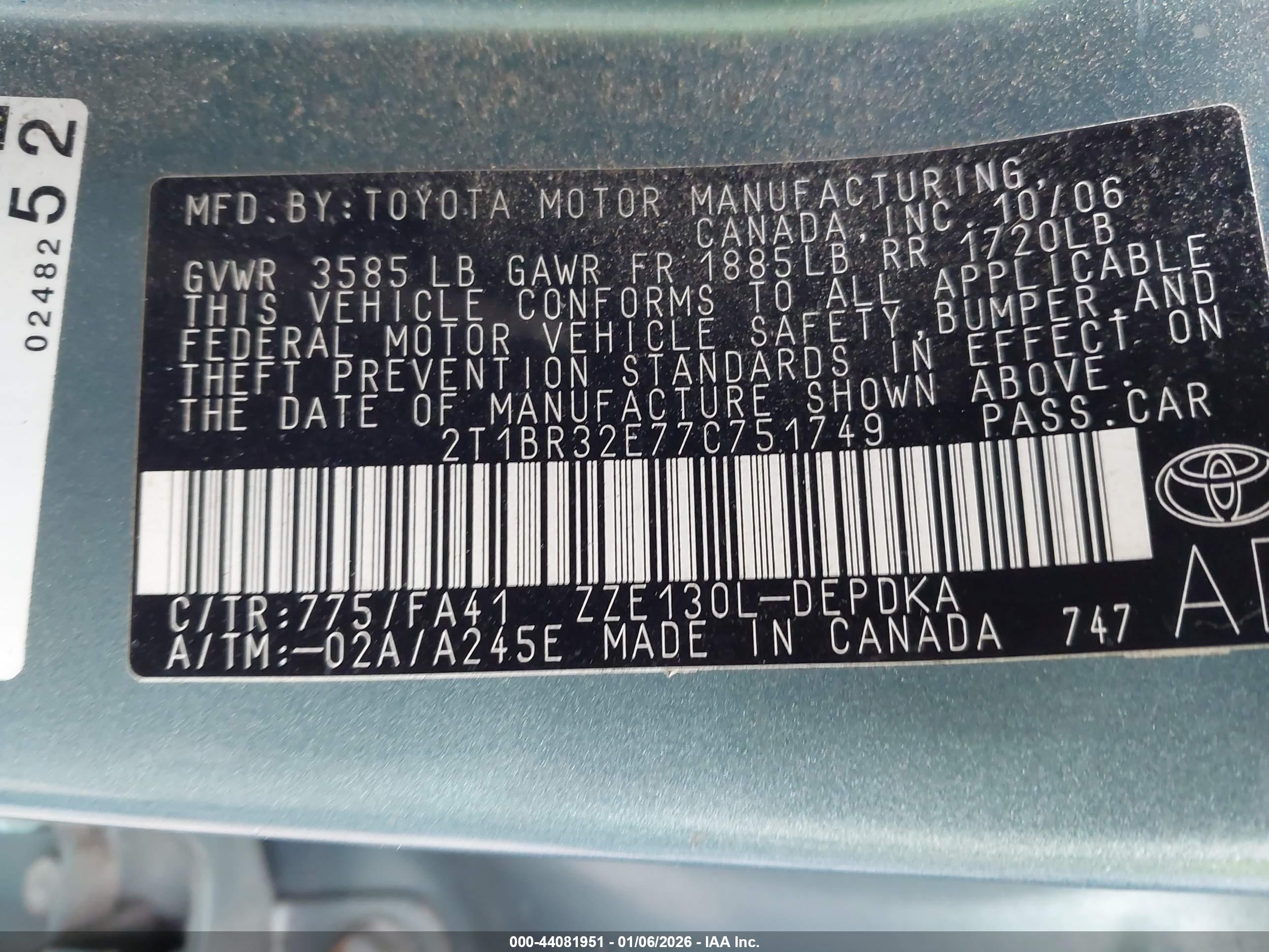 TOYOTA COROLLA image 9