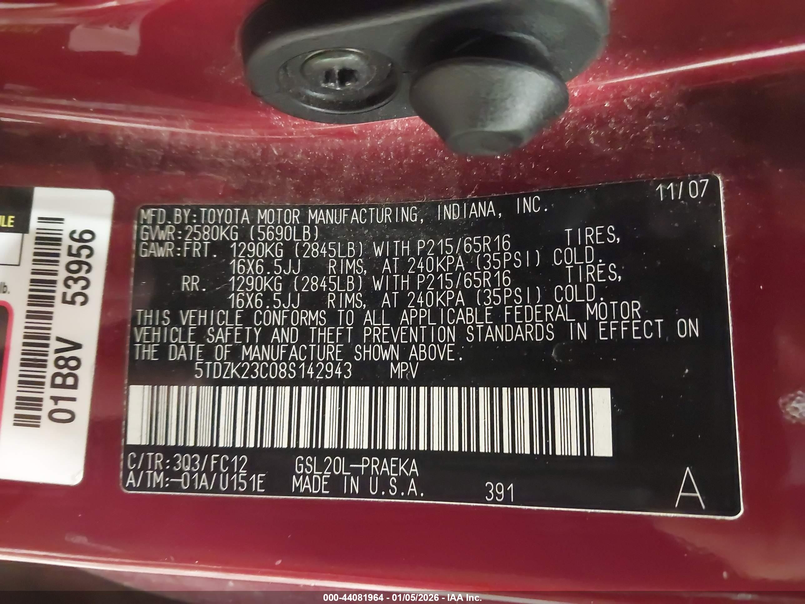 TOYOTA SIENNA image 9
