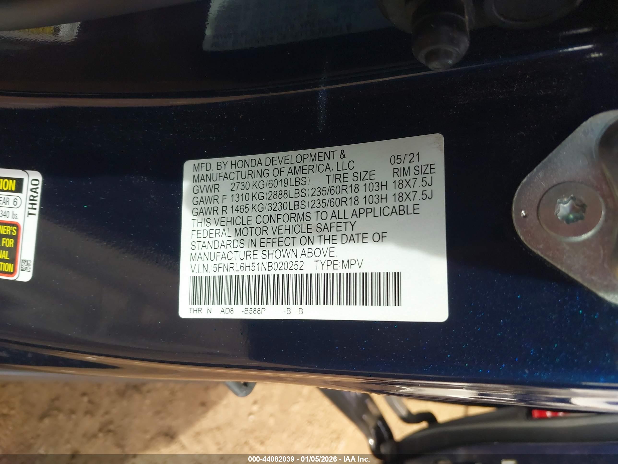 HONDA ODYSSEY image 9