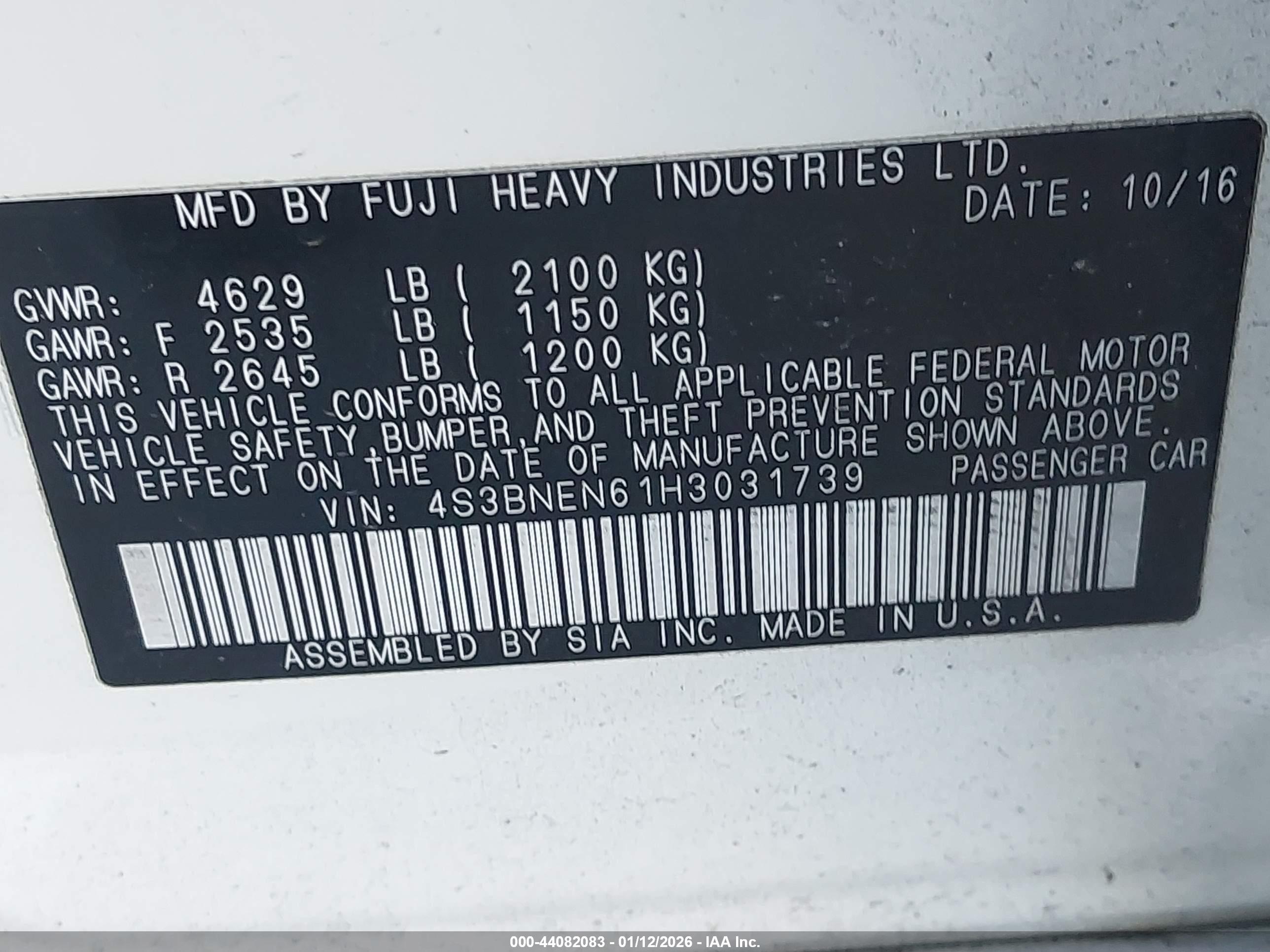 SUBARU LEGACY image 9