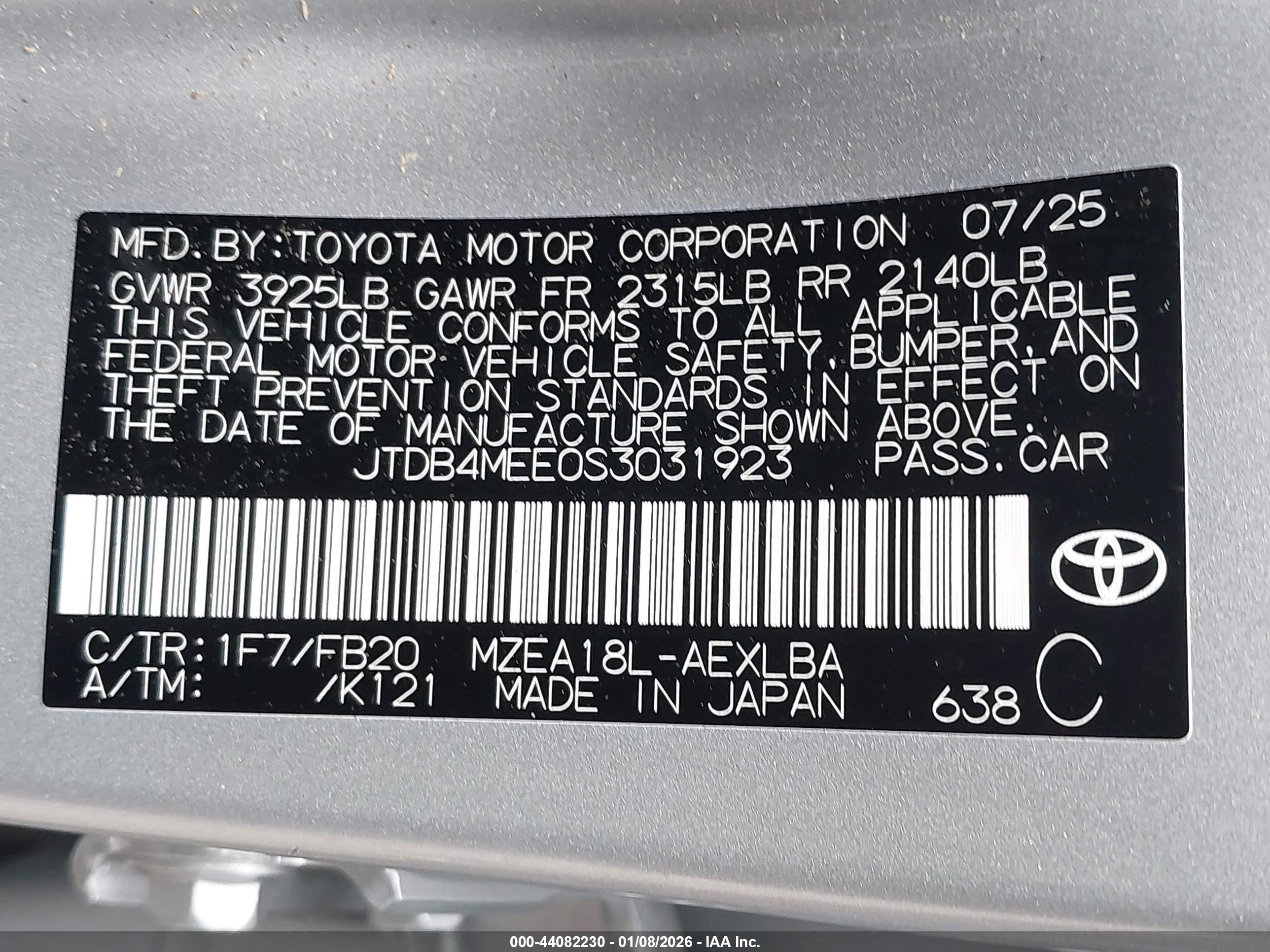 TOYOTA COROLLA image 9
