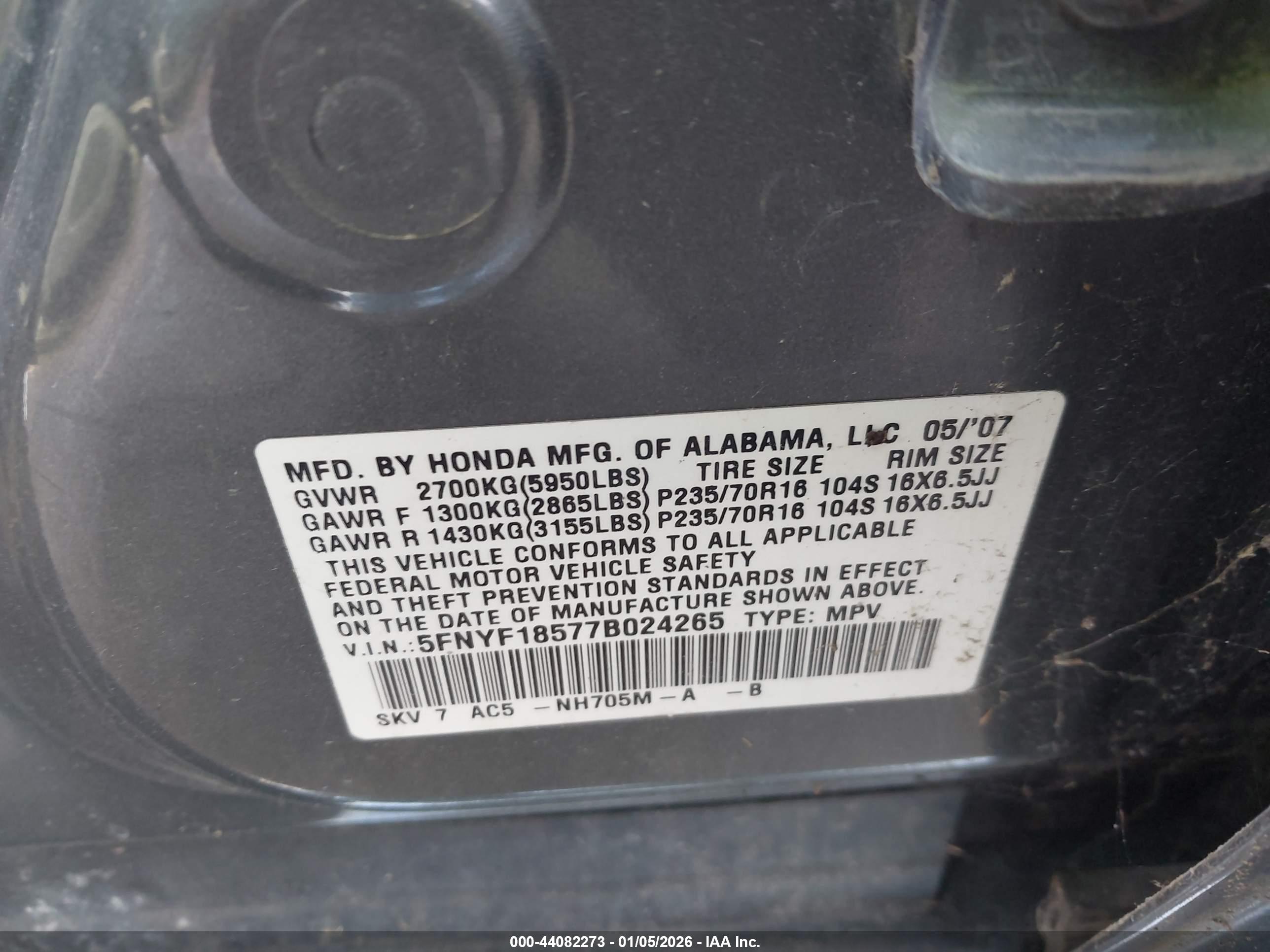 HONDA PILOT image 9