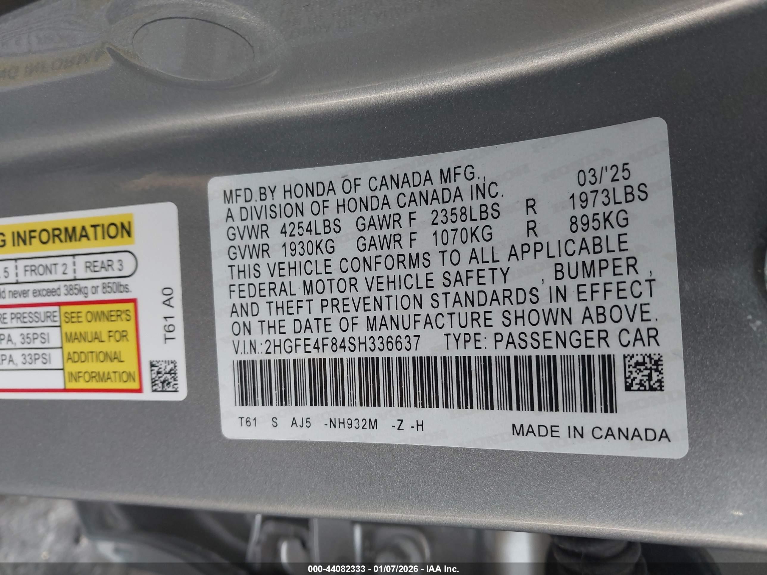 HONDA CIVIC image 9