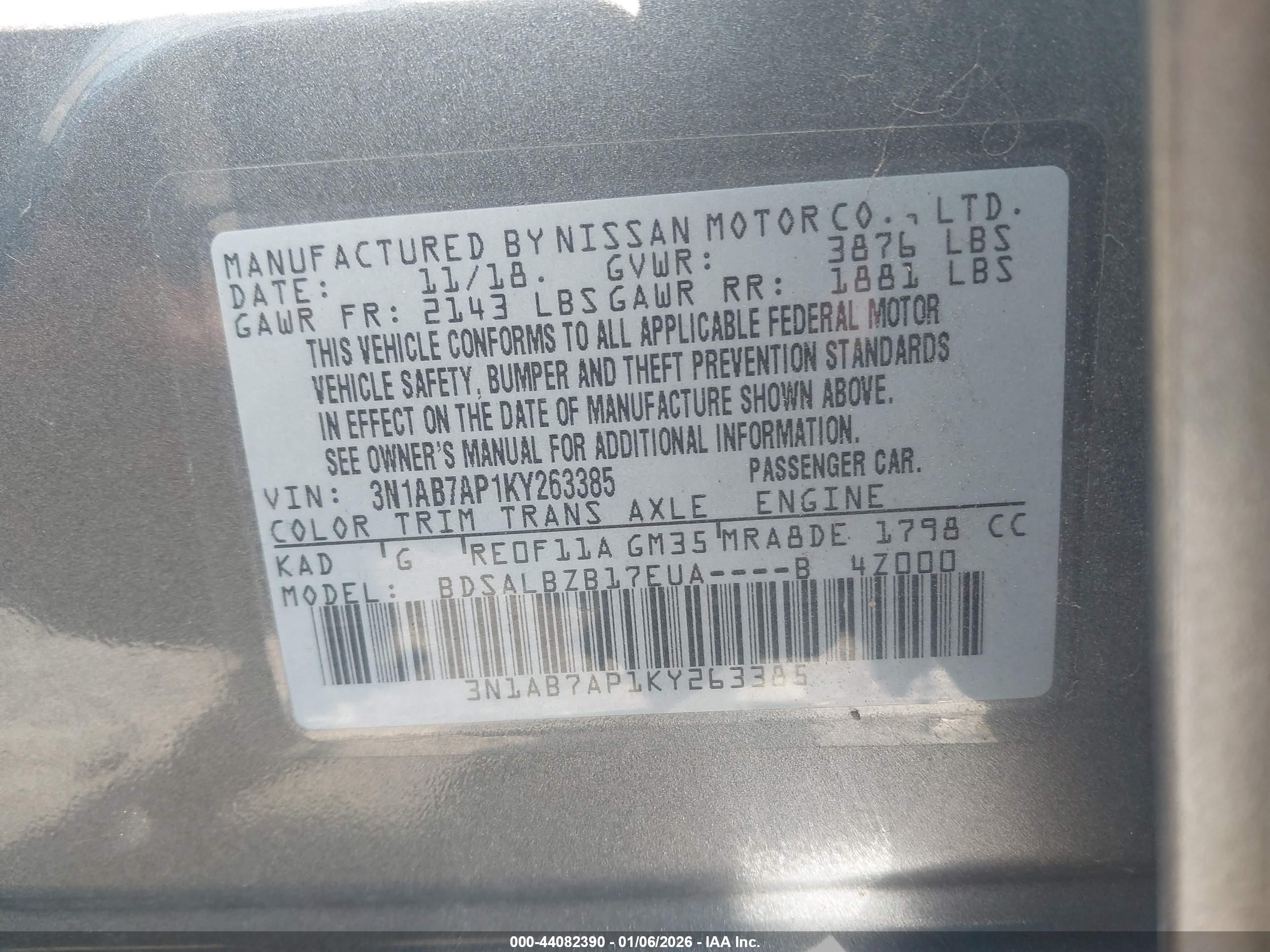 NISSAN SENTRA image 9