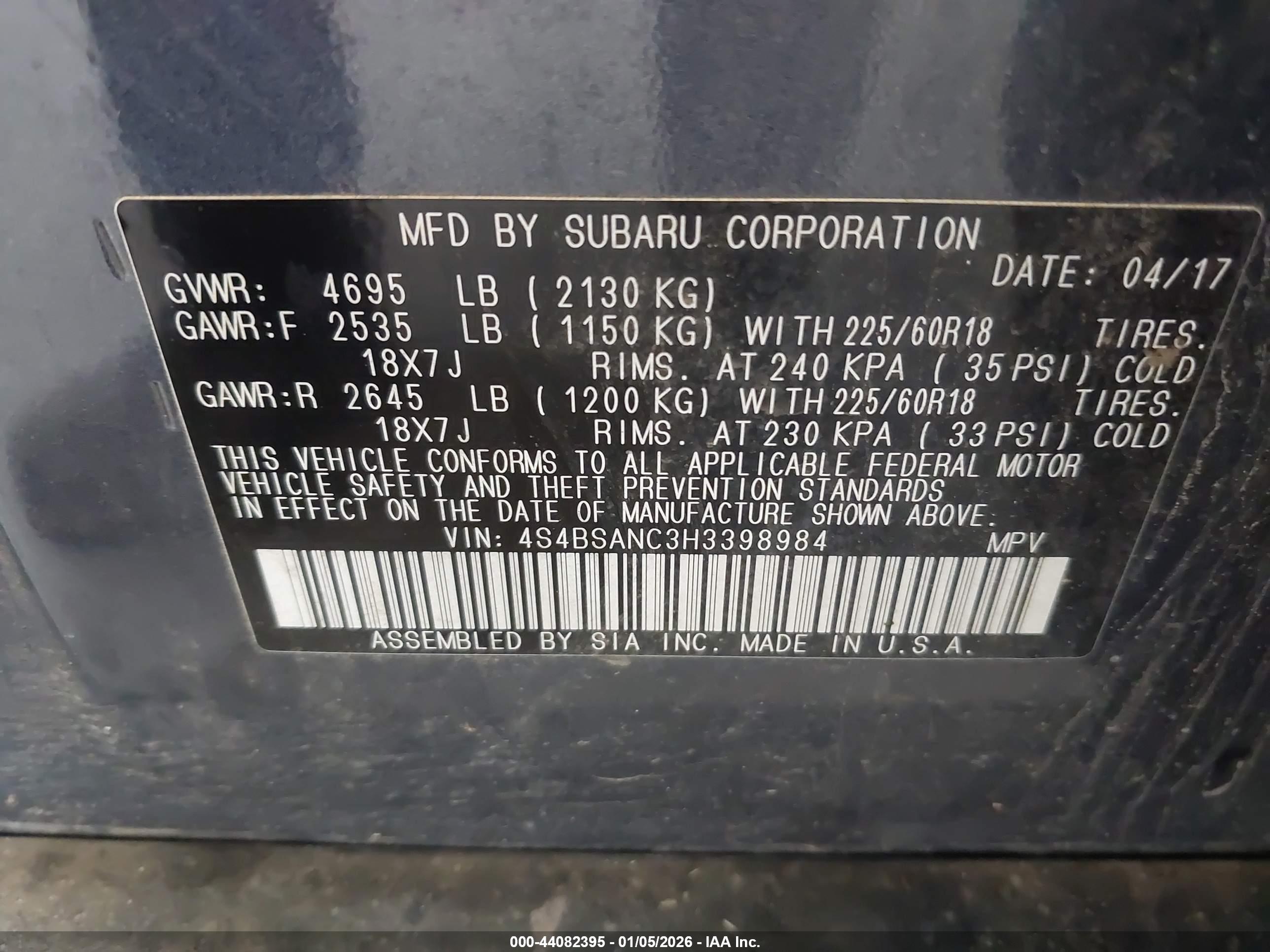 SUBARU OUTBACK image 9