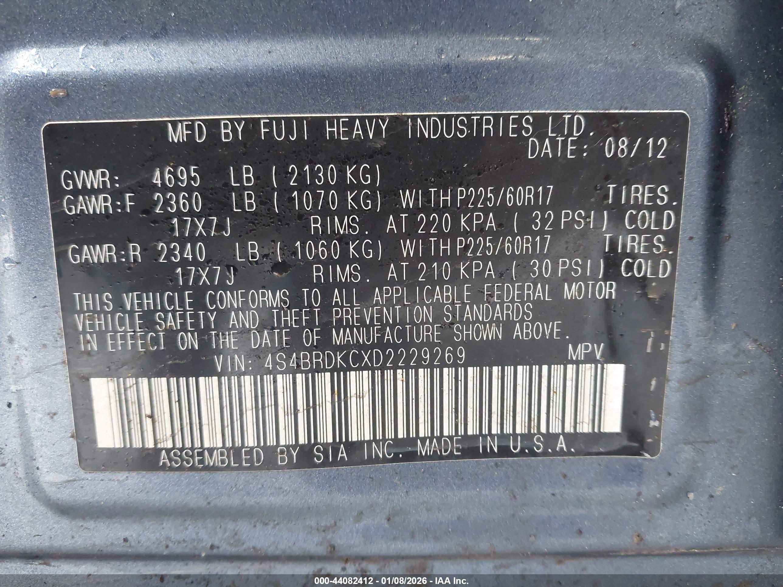 SUBARU OUTBACK image 9