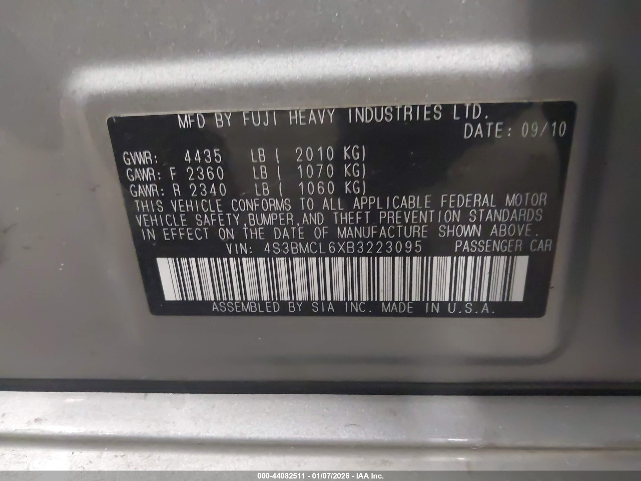 SUBARU LEGACY image 9