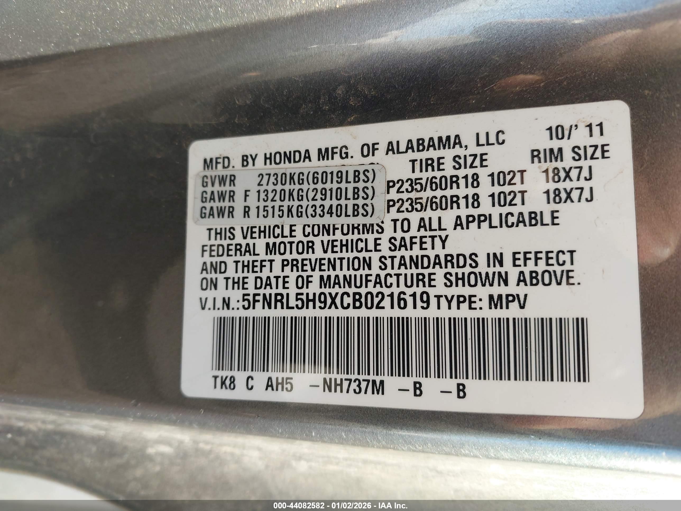 HONDA ODYSSEY image 9