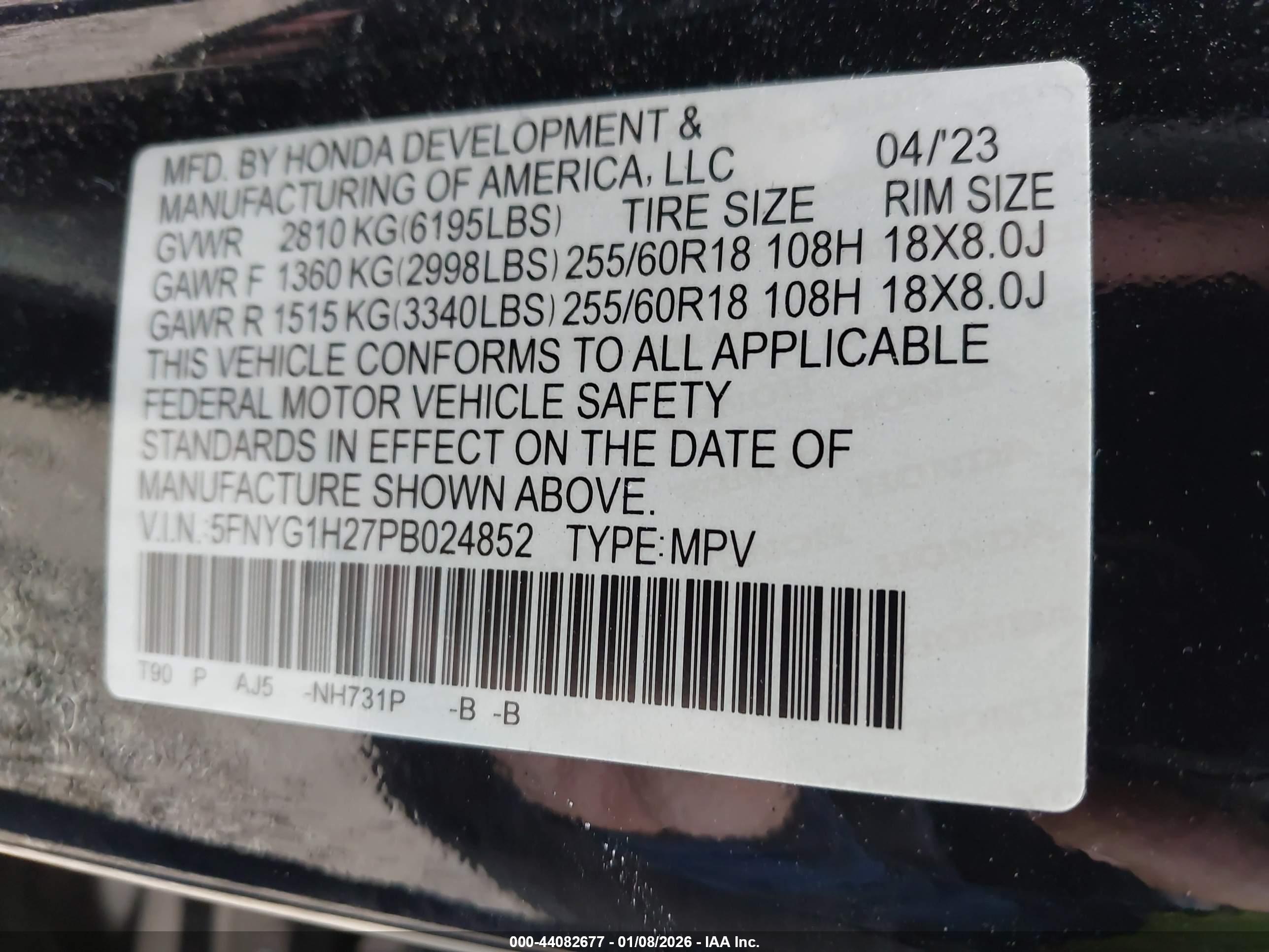 HONDA PILOT image 9