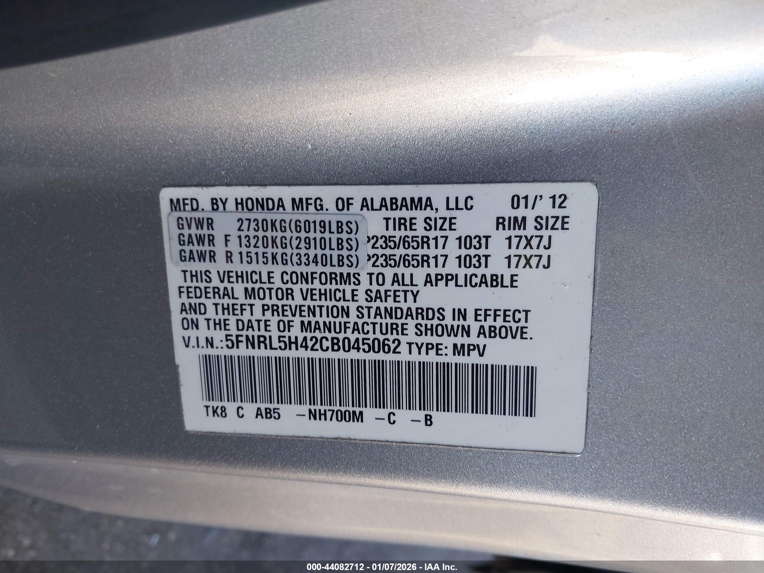 HONDA ODYSSEY image 9