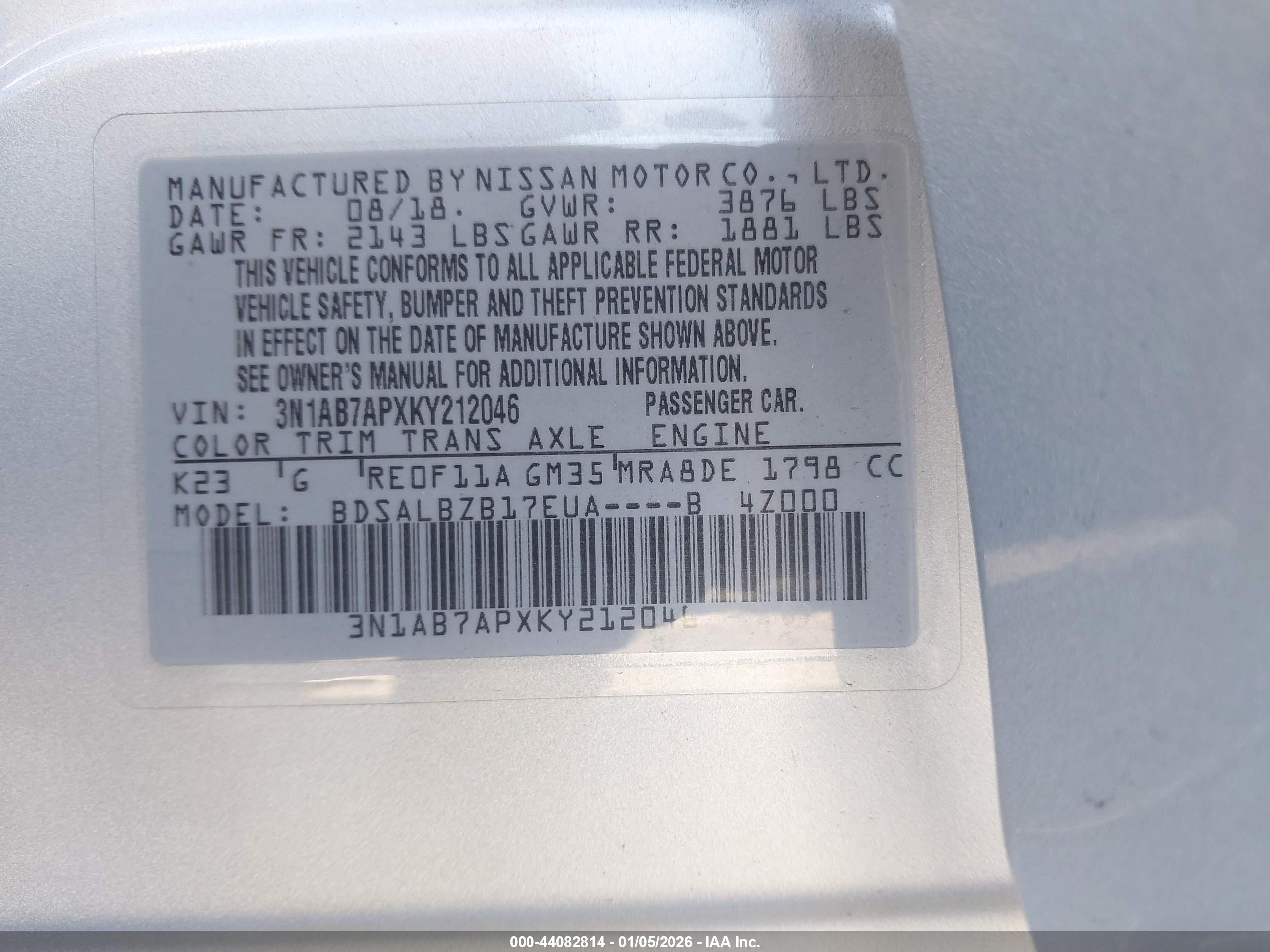 NISSAN SENTRA image 9