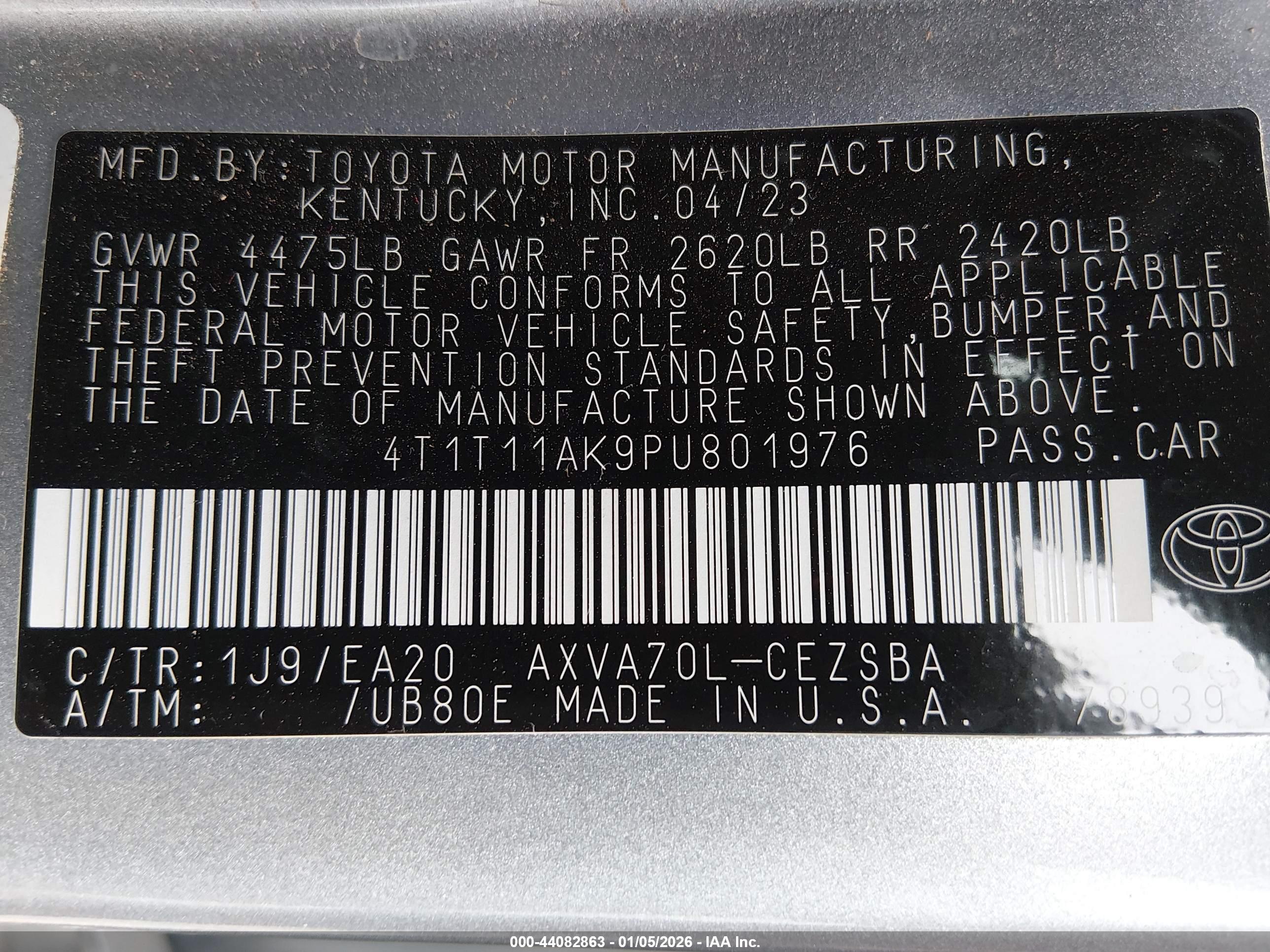 TOYOTA CAMRY image 9