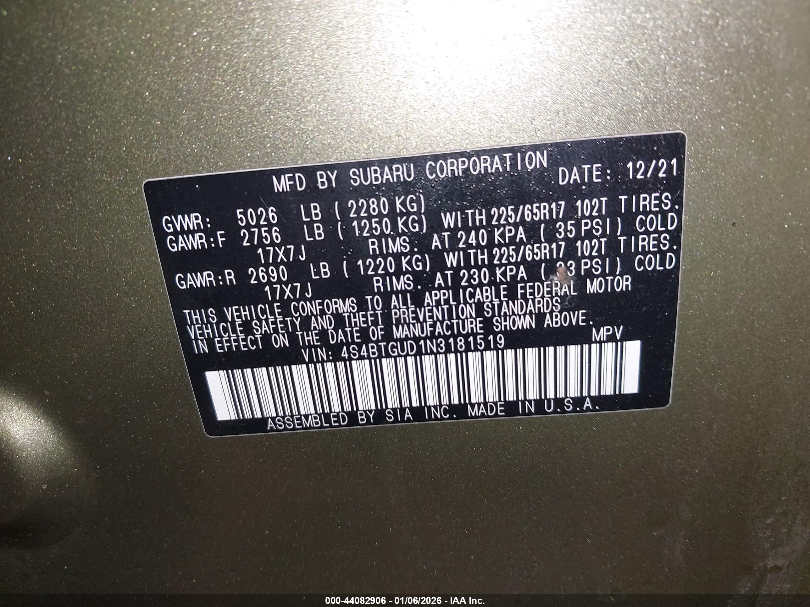 SUBARU OUTBACK image 9