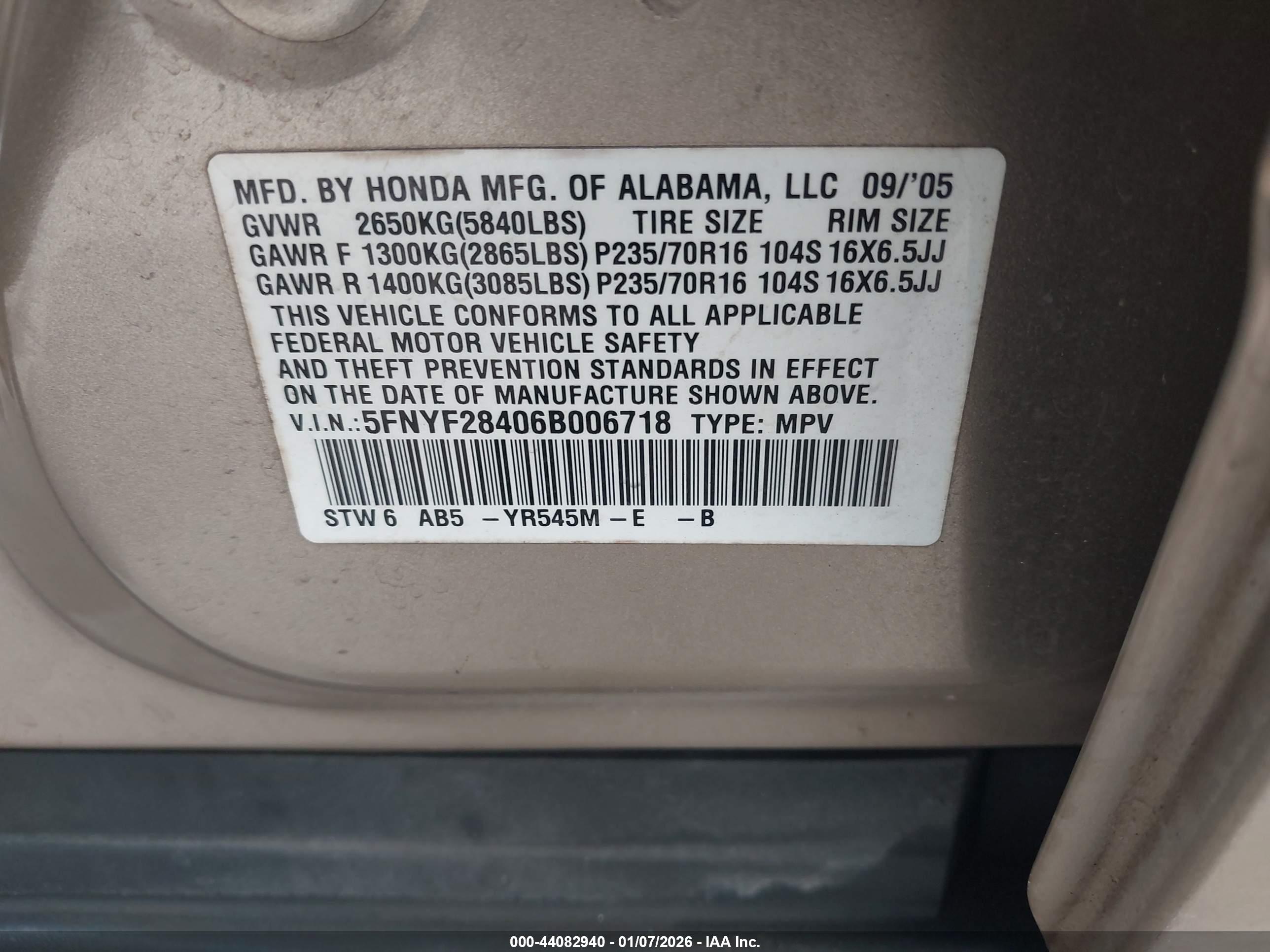 HONDA PILOT image 9