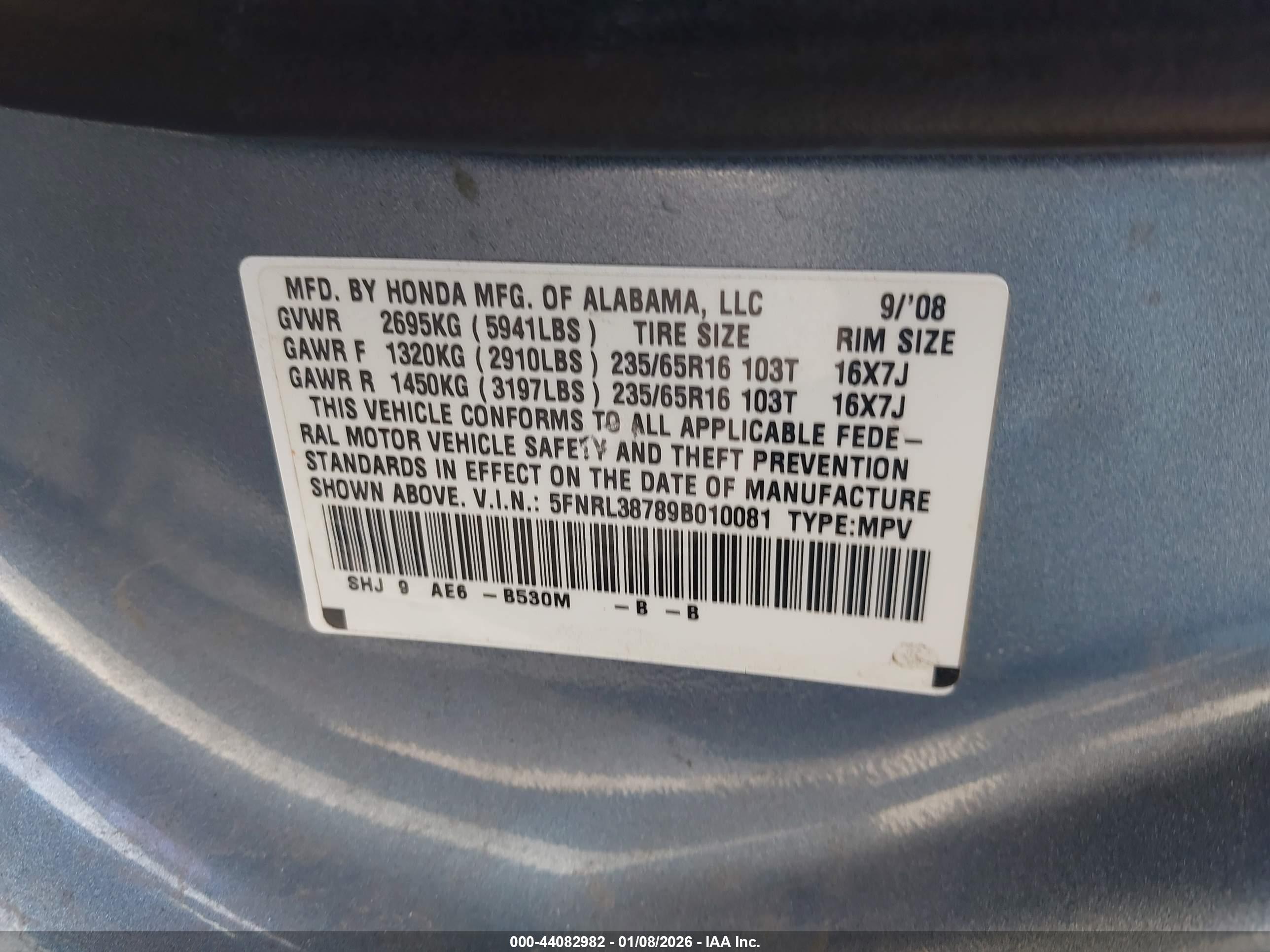 HONDA ODYSSEY image 9