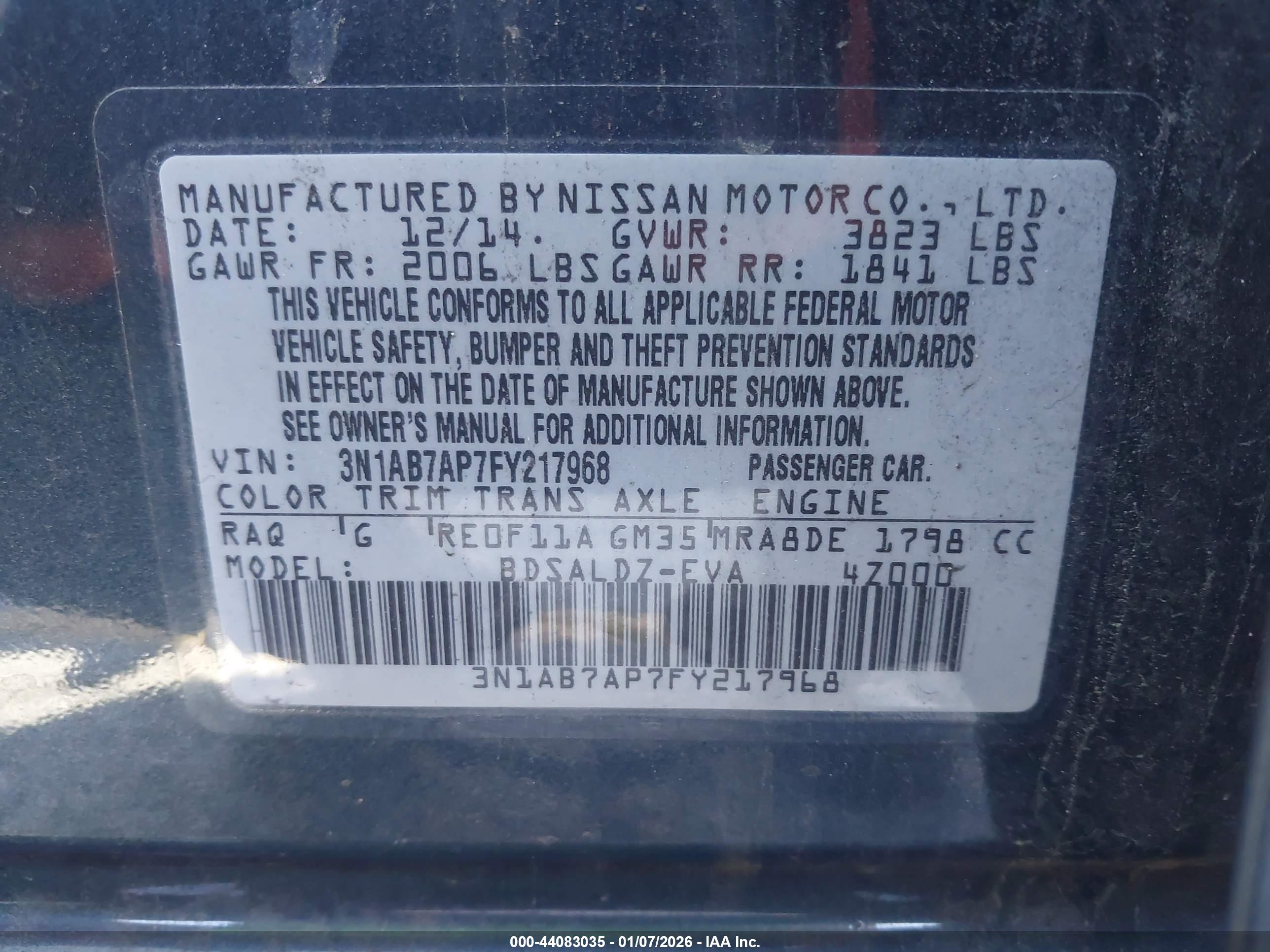 NISSAN SENTRA image 9